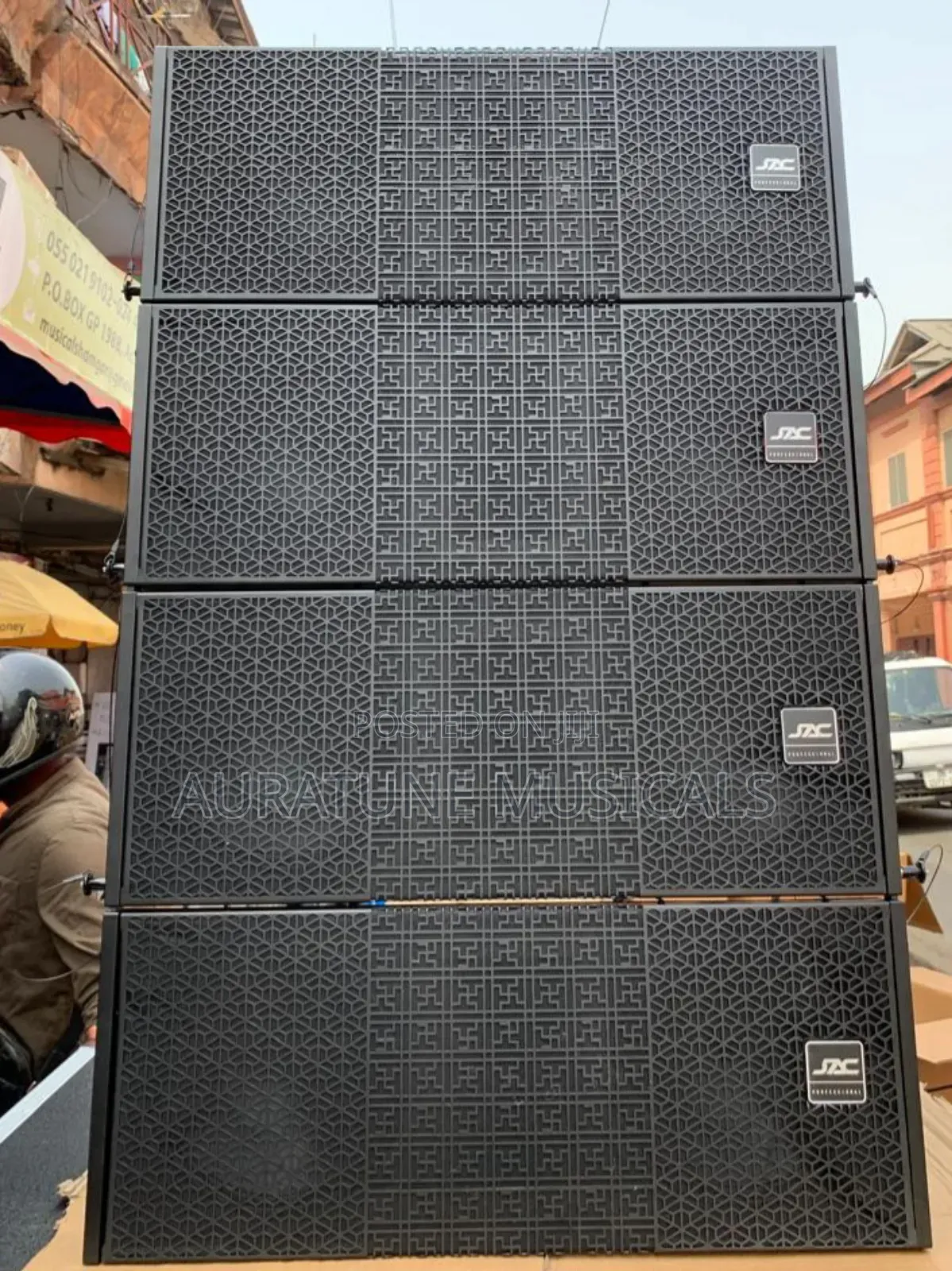 Jac Full Set of Line Array Speakers and Bass Speakers Setup