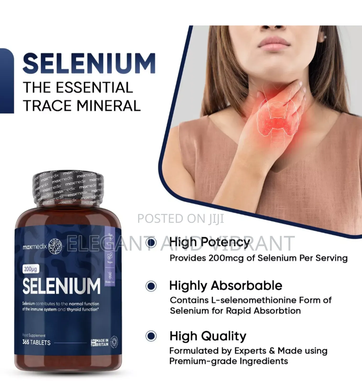 Selenium 200mcg 365tabl Hair,Skin,Nails,Immune Thyroid Sup