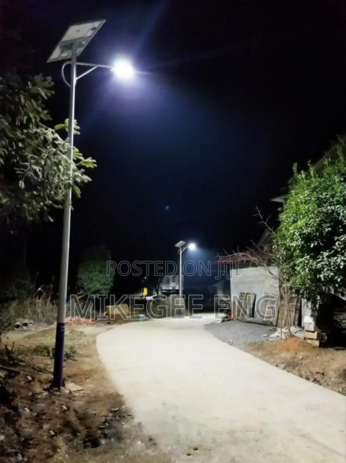 Solar Street Light and Flood Light Installation With 6 -8m Pole
