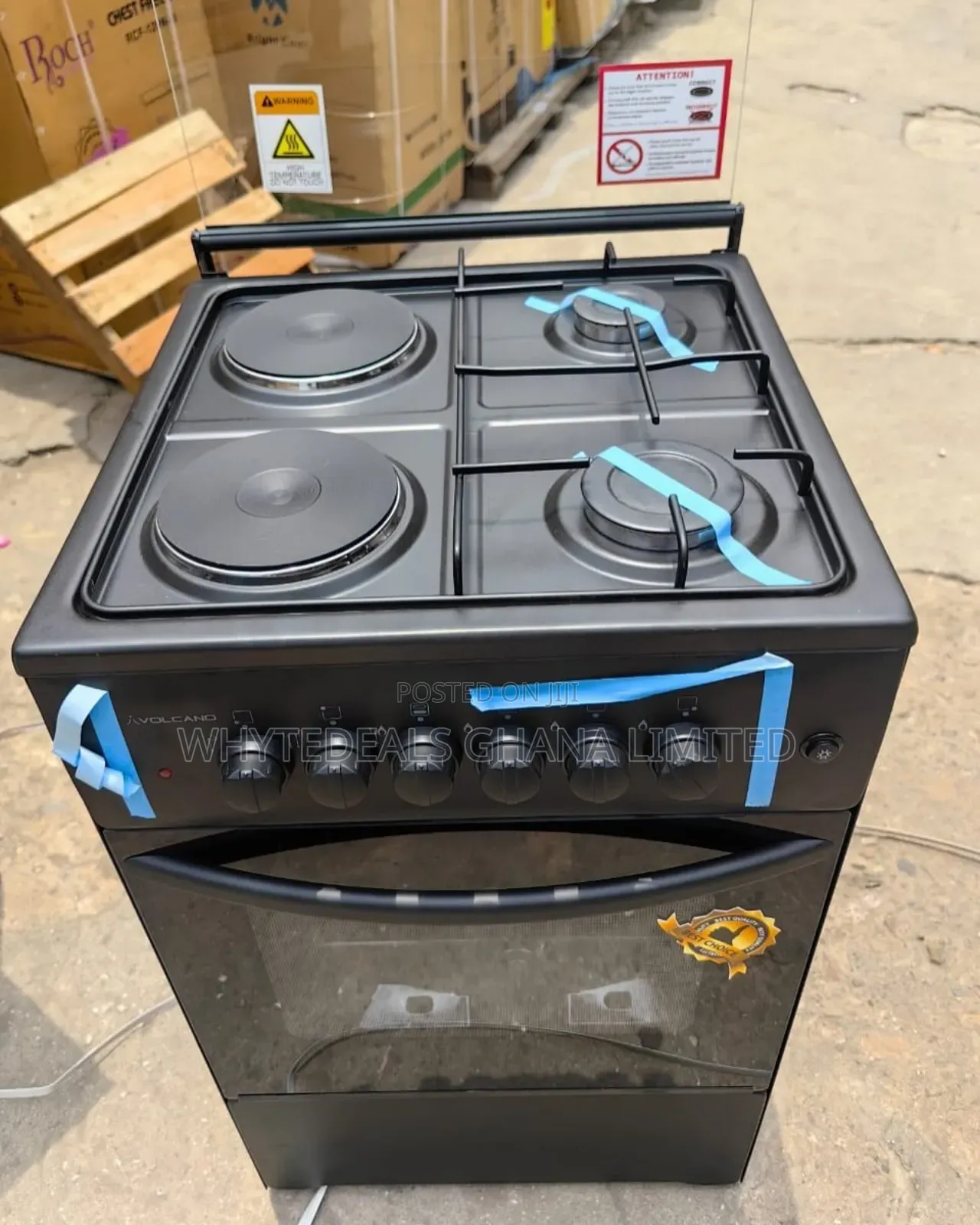 Gas + Electric Volcano Cooker With Oven and Grill- Stainless