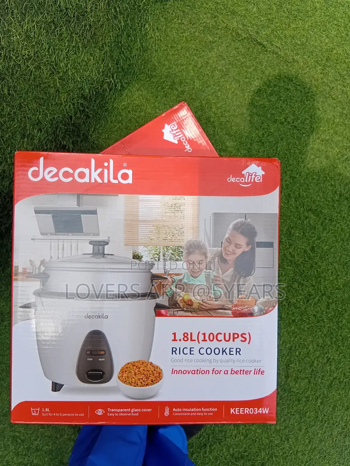 Fast Dinner 1.8l 10cups Rice Cooker Decakila