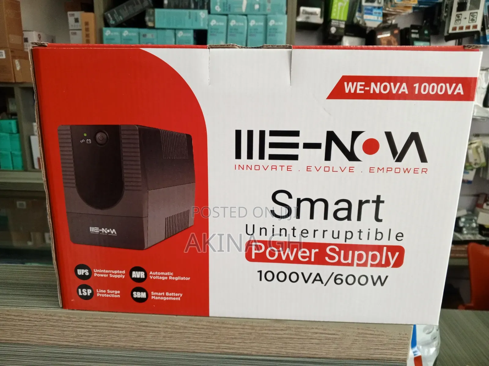 We-Nova Smart Uninterruptible Power Supply 1000va Ups 600w