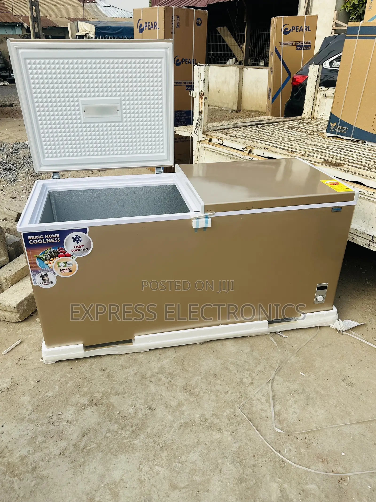Golden Color 600l Chest Double Door Freezer Nasco