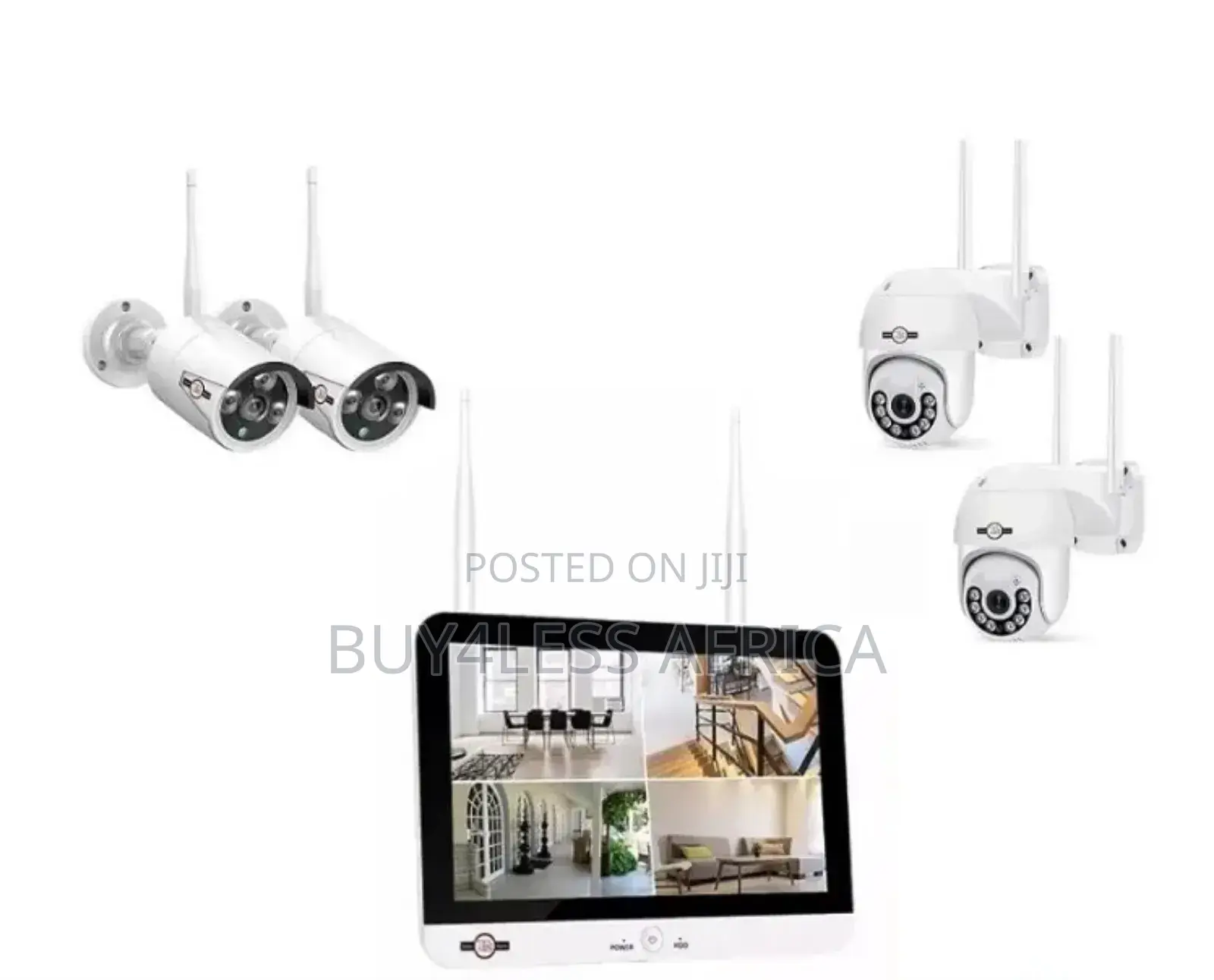 Professional 7 Waterproof Camera Security System With Screen