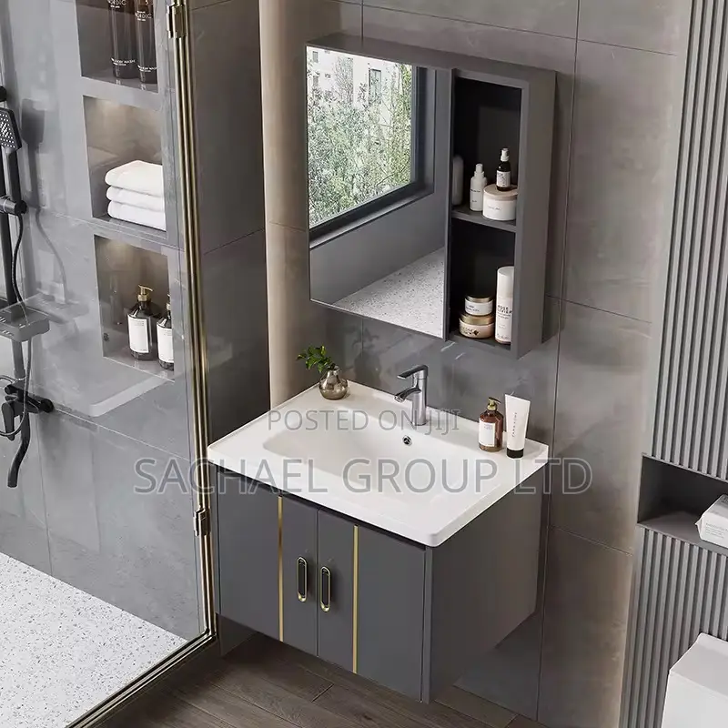 Cabinet Basin With Mirror 80