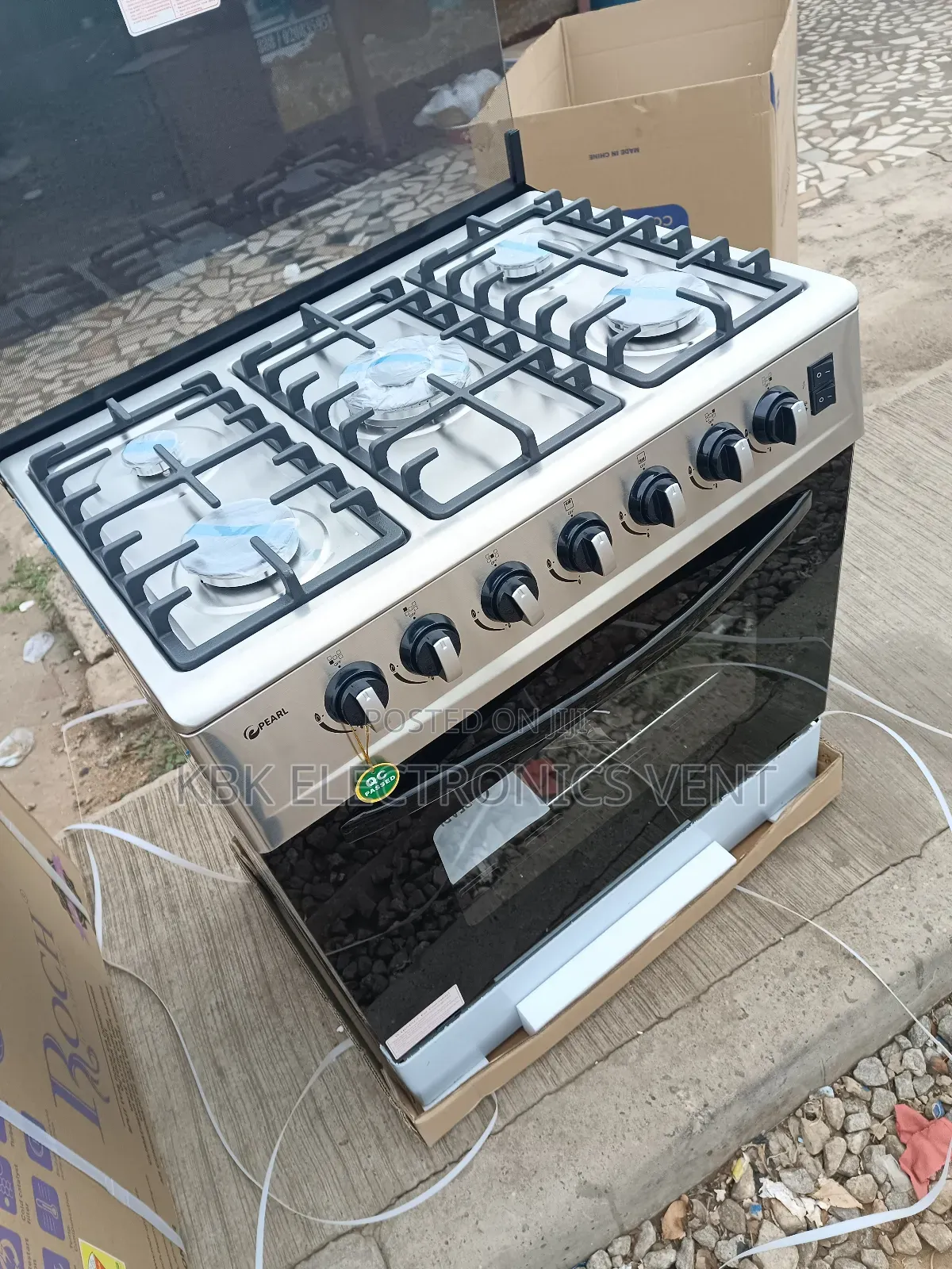 Pearl 80*60 5burner Gas Cooker Oven + Grill