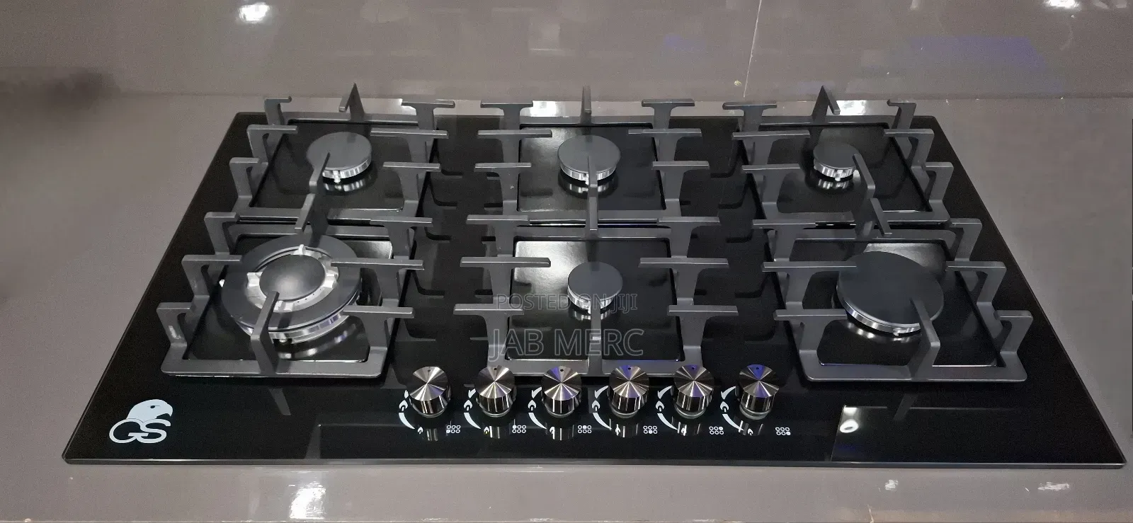 Promo 6 Burners Gas Cooker Hob Integrated Inbuilt Black New