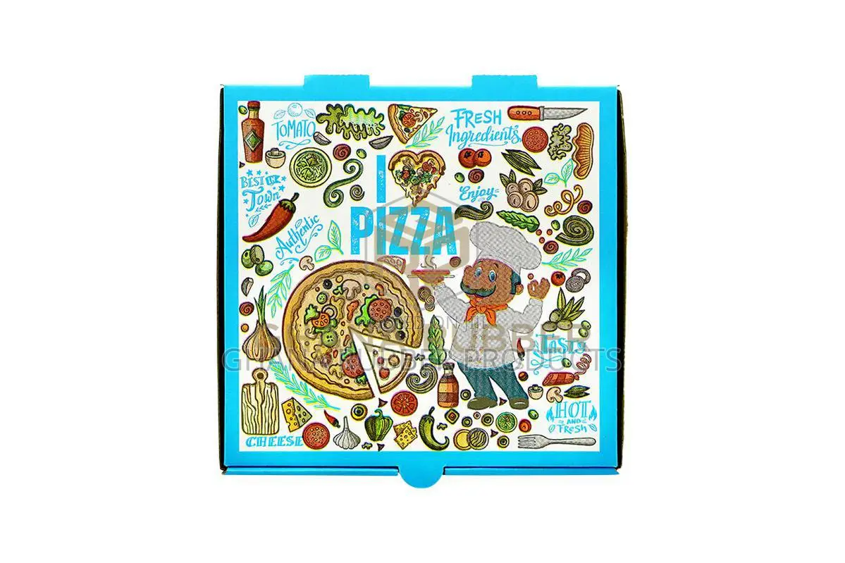 Pizza Boxes 8" Freshly-Baked Design (50pcs)