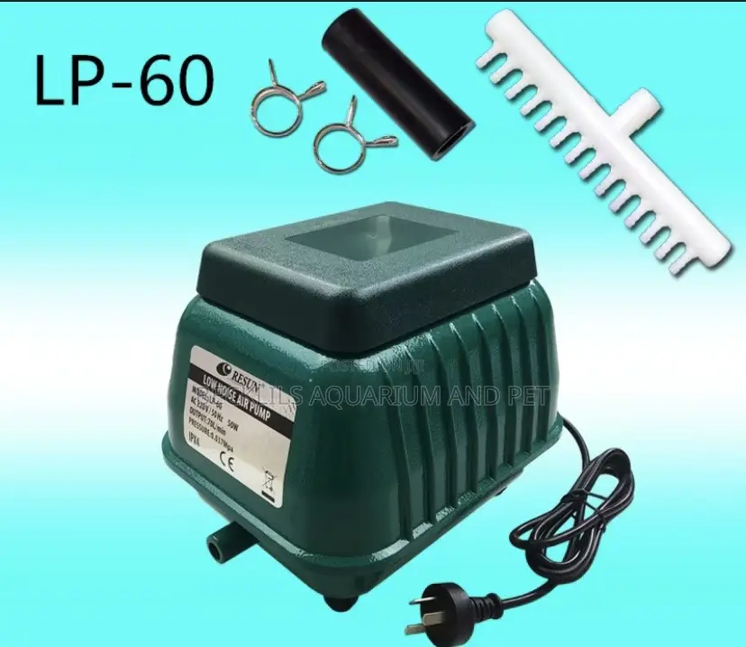 14 Out Low Noise Airpump For Ponds( Comes Tube N Stones)