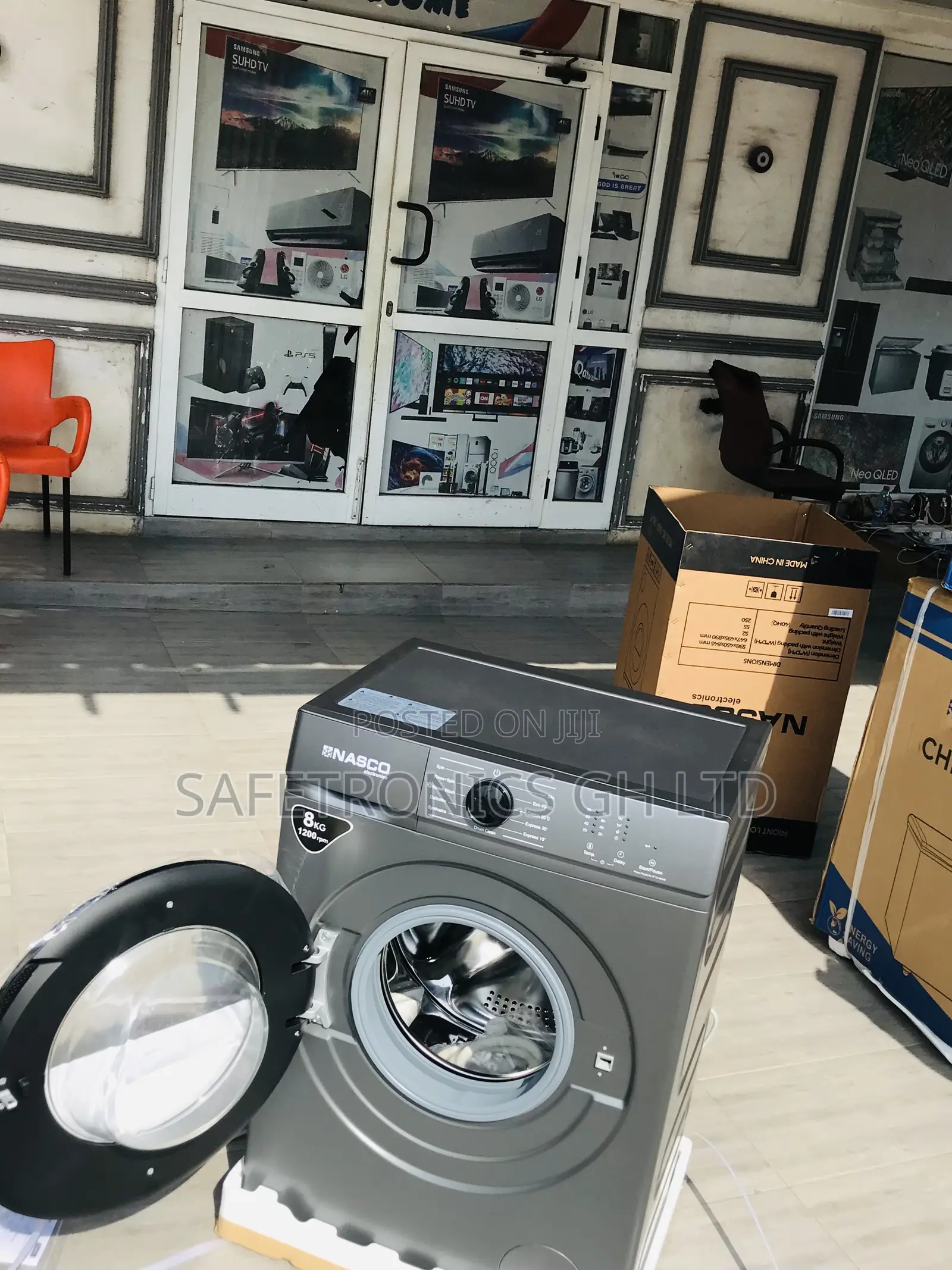 Available Frontload Fullauto Washer 8kg Grey Nasco