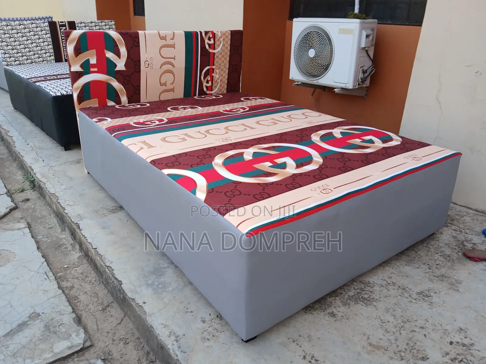Gucci Bed With Ash Leather.