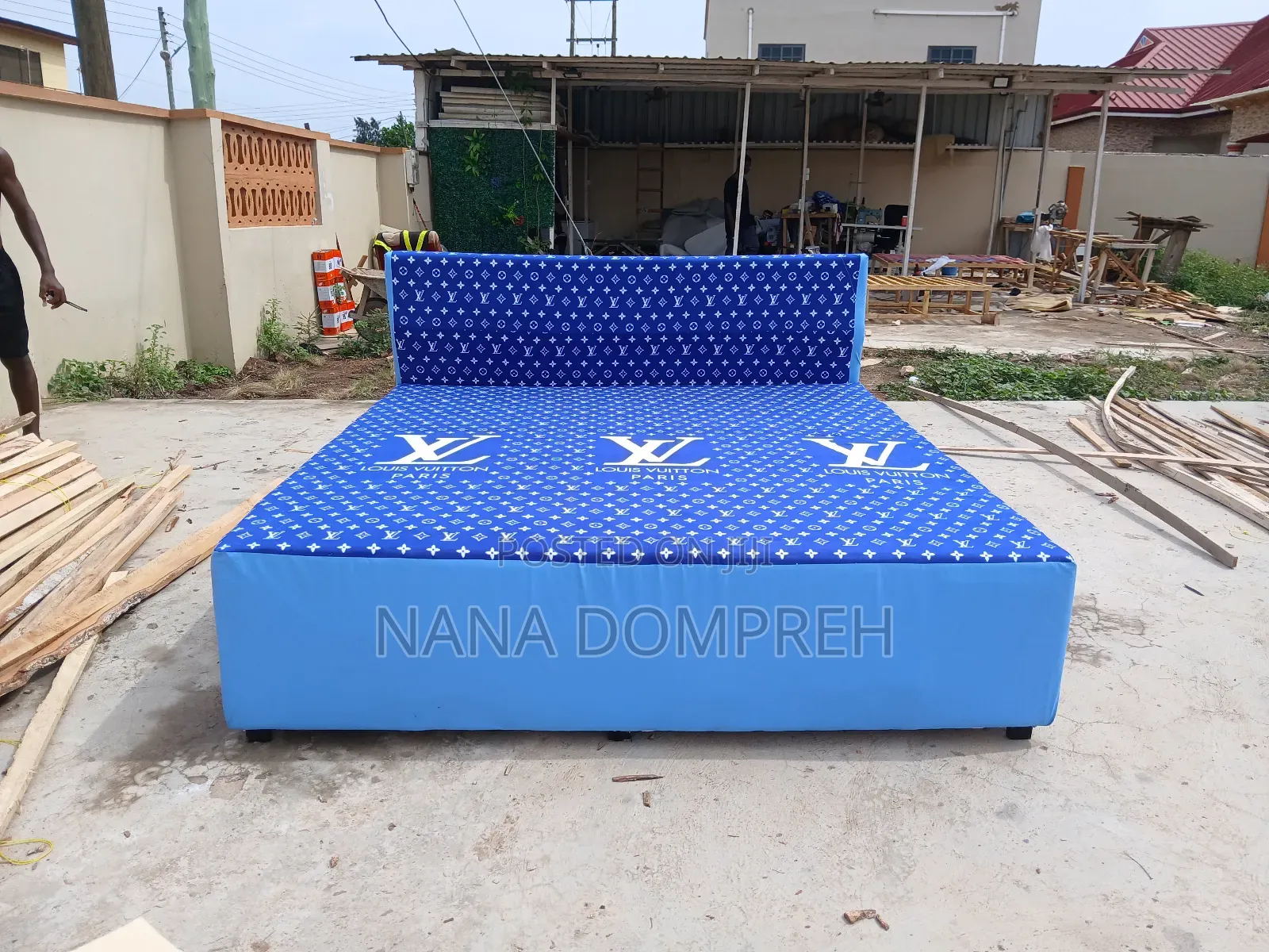 Blue on Blue Queen Size Bed