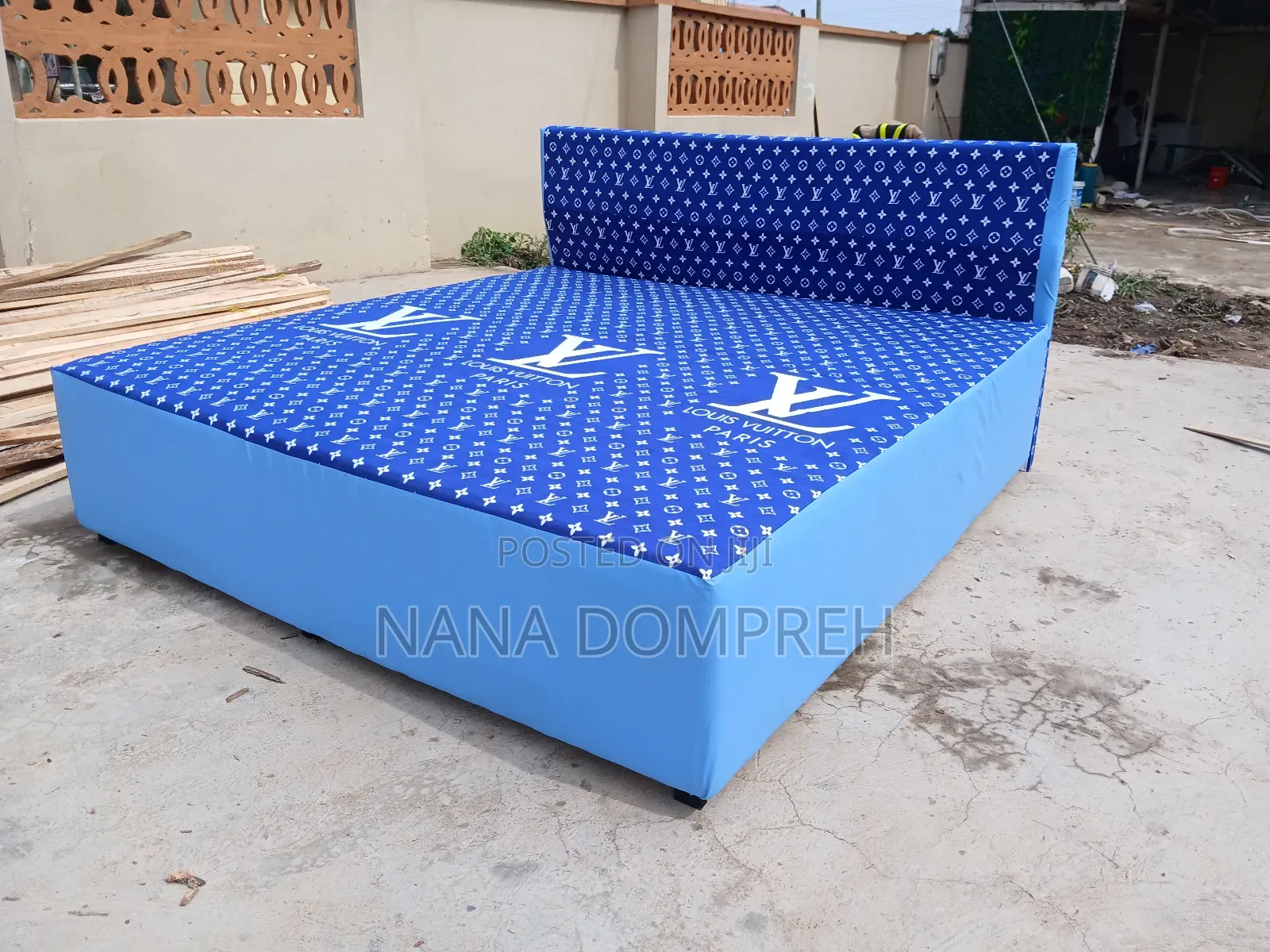 Blue on Blue Queen Size Bed