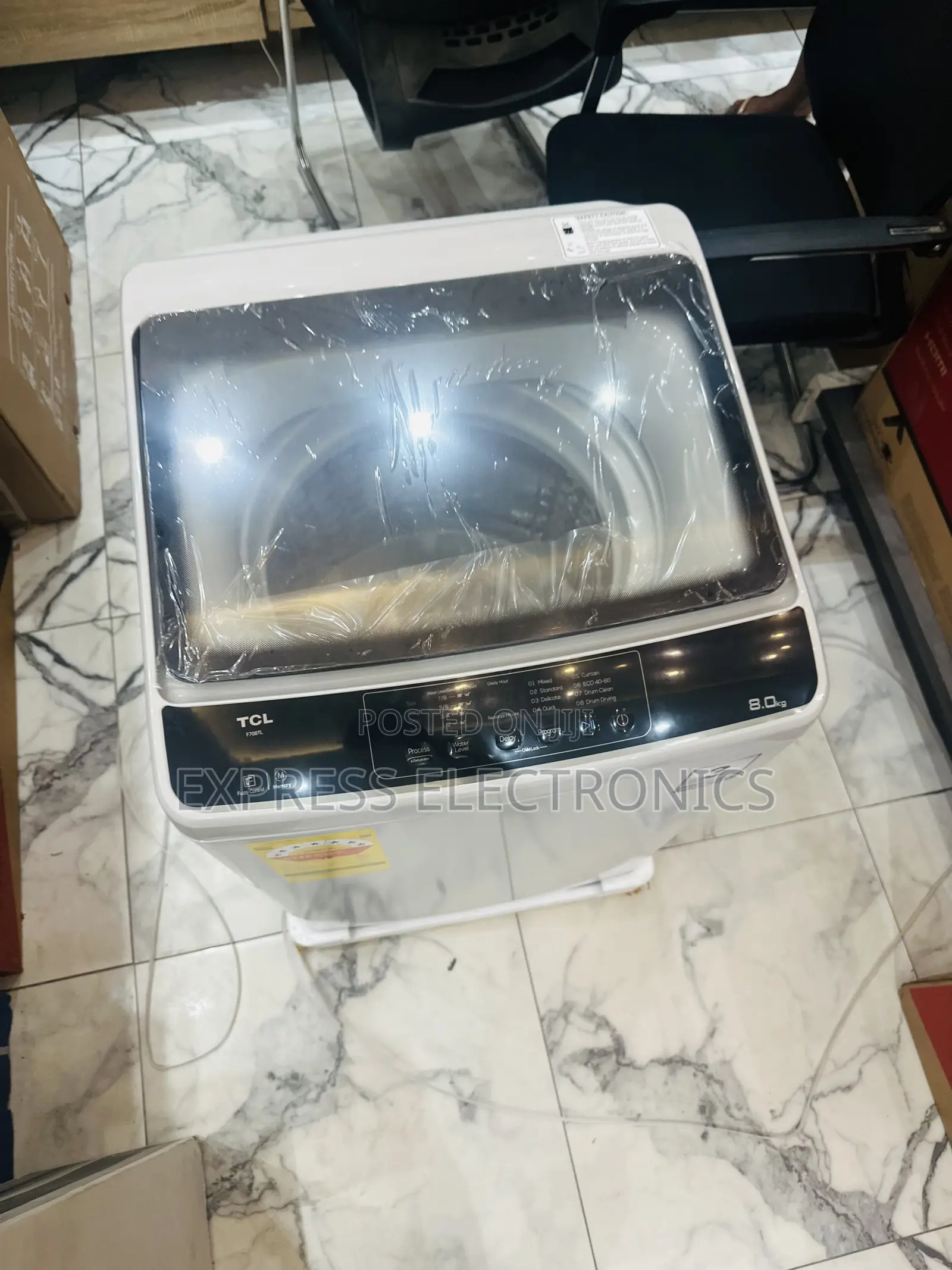 Powerful Washer and Spin Grey 8kg Topload TCL