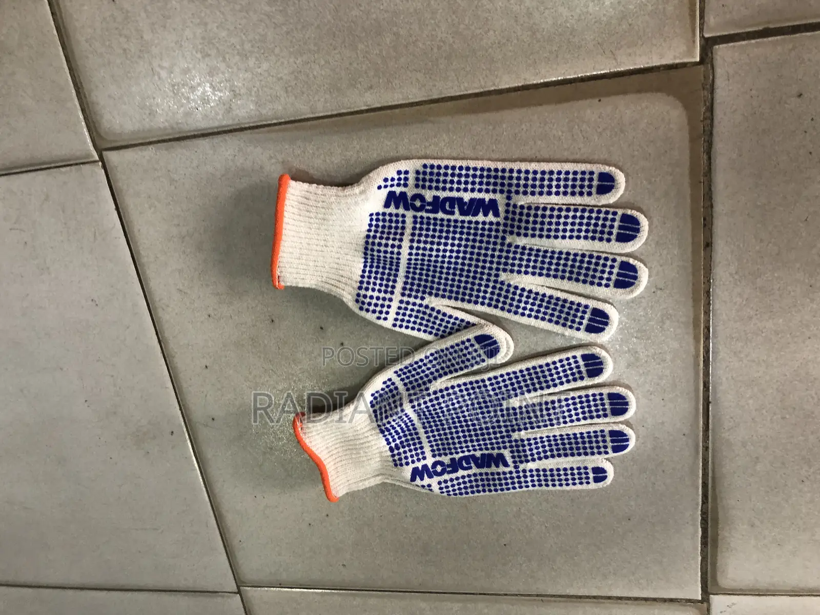 Wadfow Safety Dotted and PVC Gloves Xl