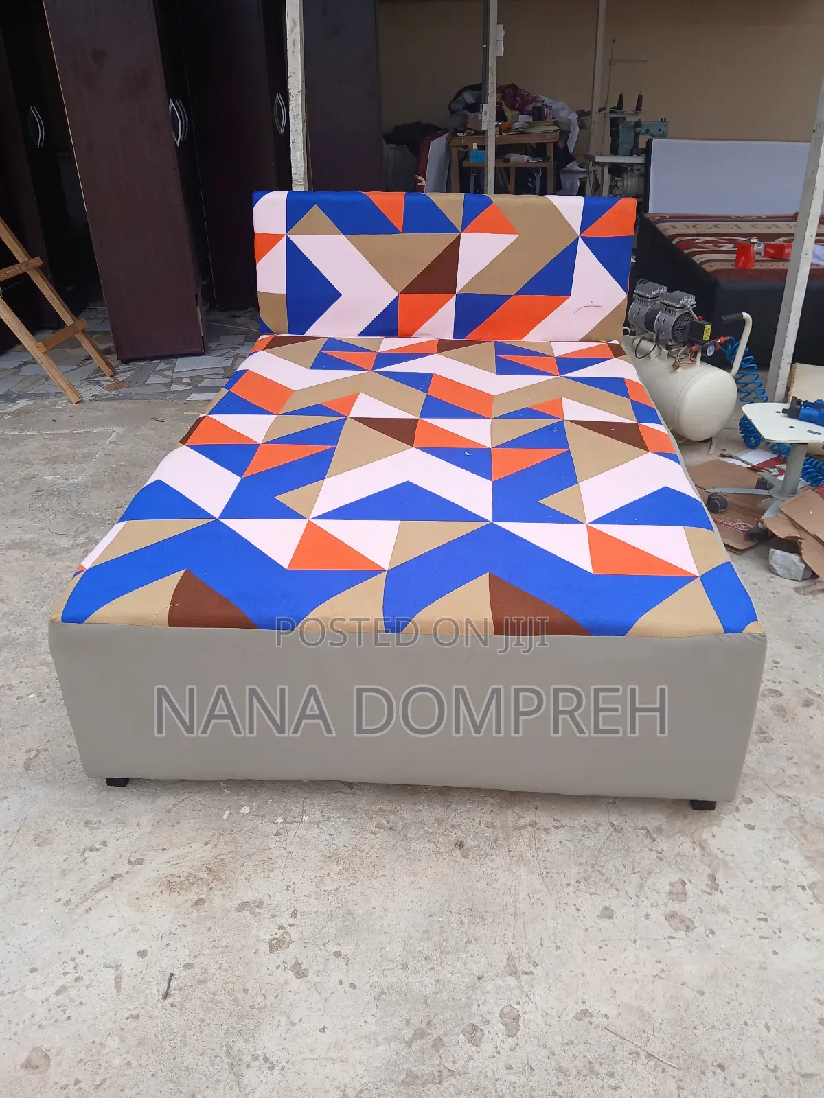 Multi Coloured Double Bed