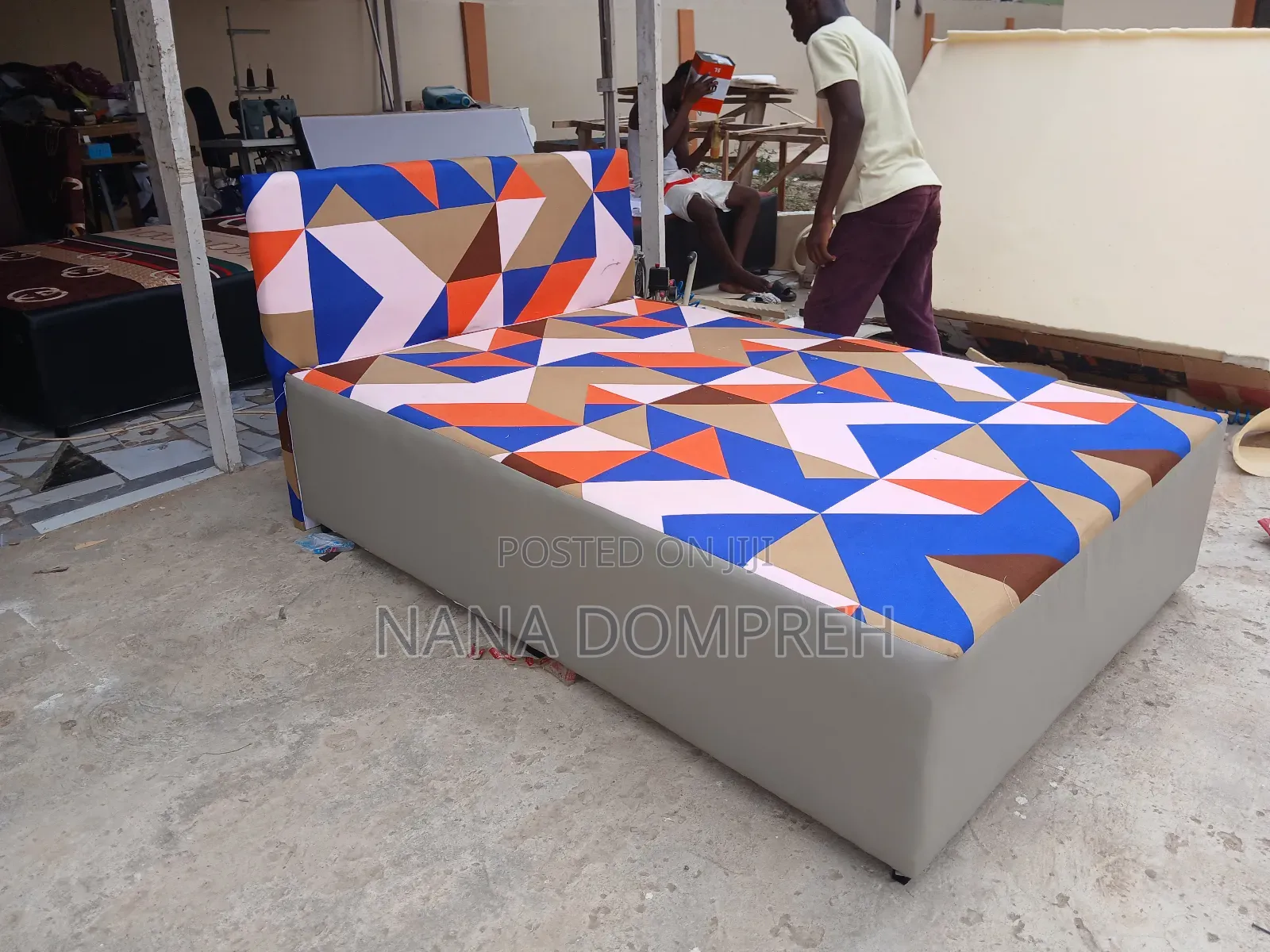 Multi Coloured Double Bed