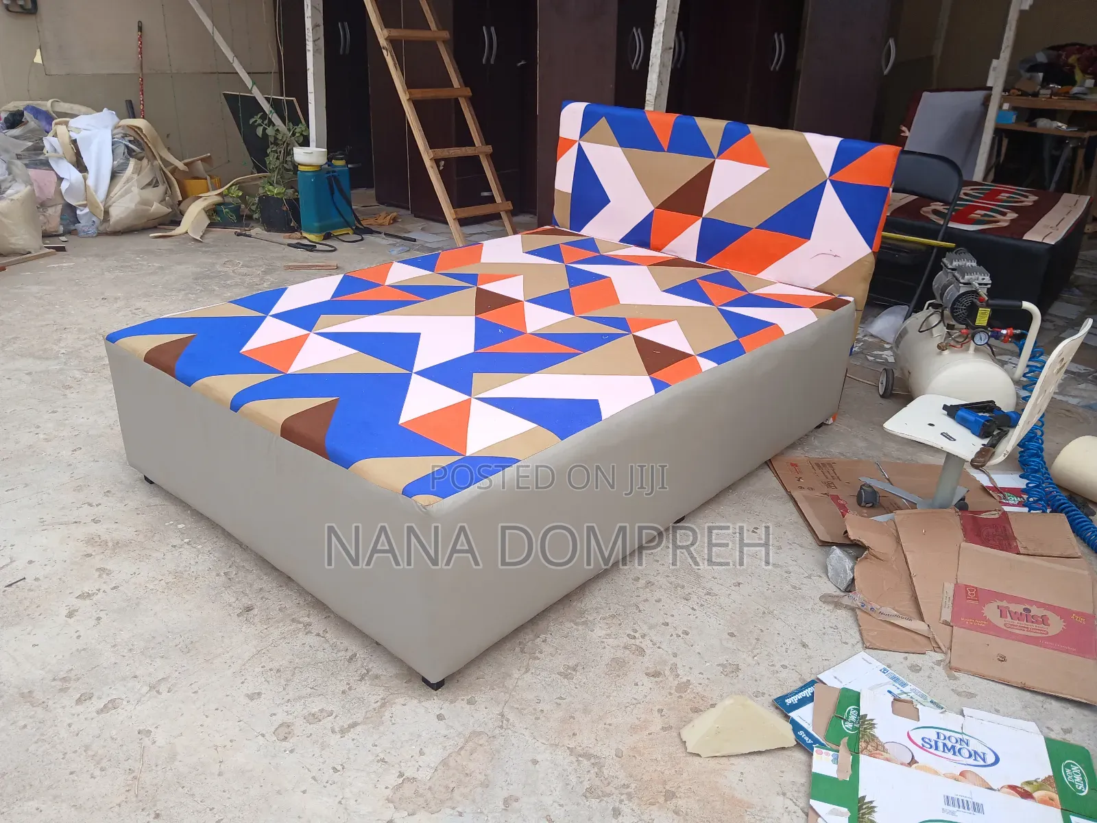 Multi Coloured Double Bed