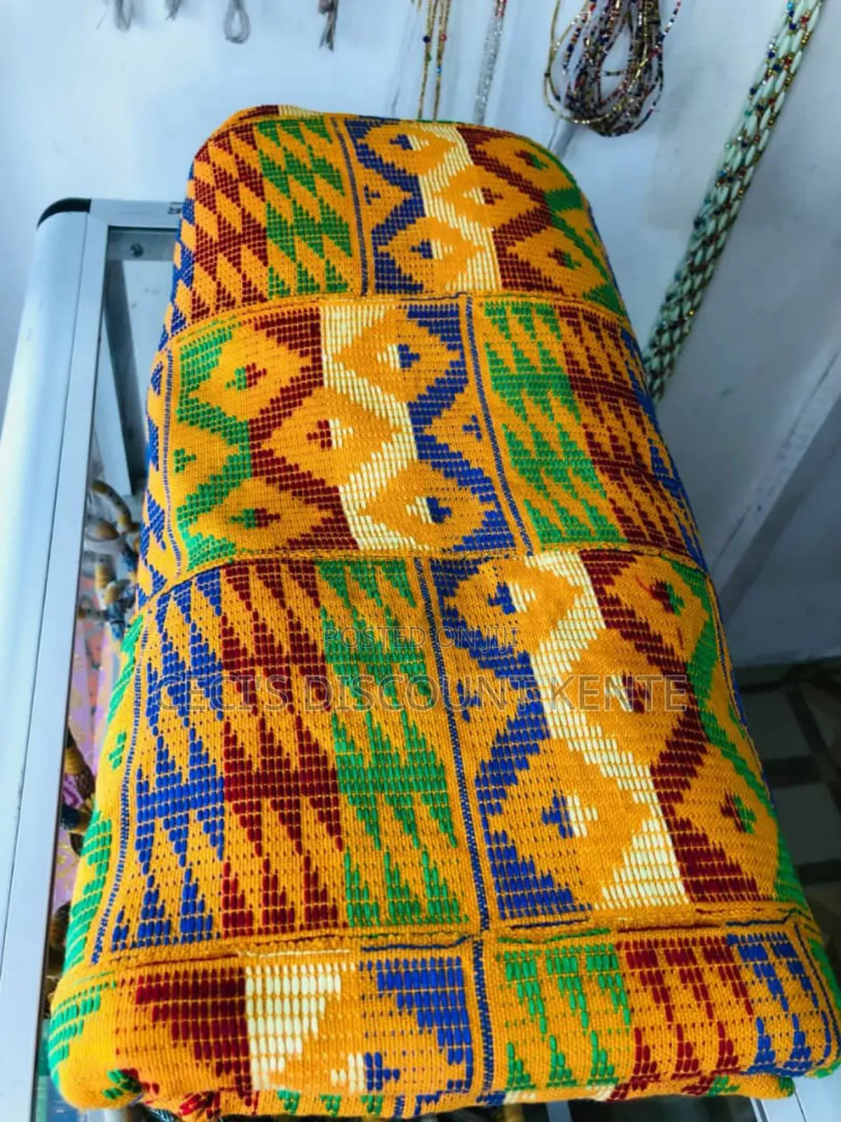 Vibrant Kente Pattern Carefully Weave