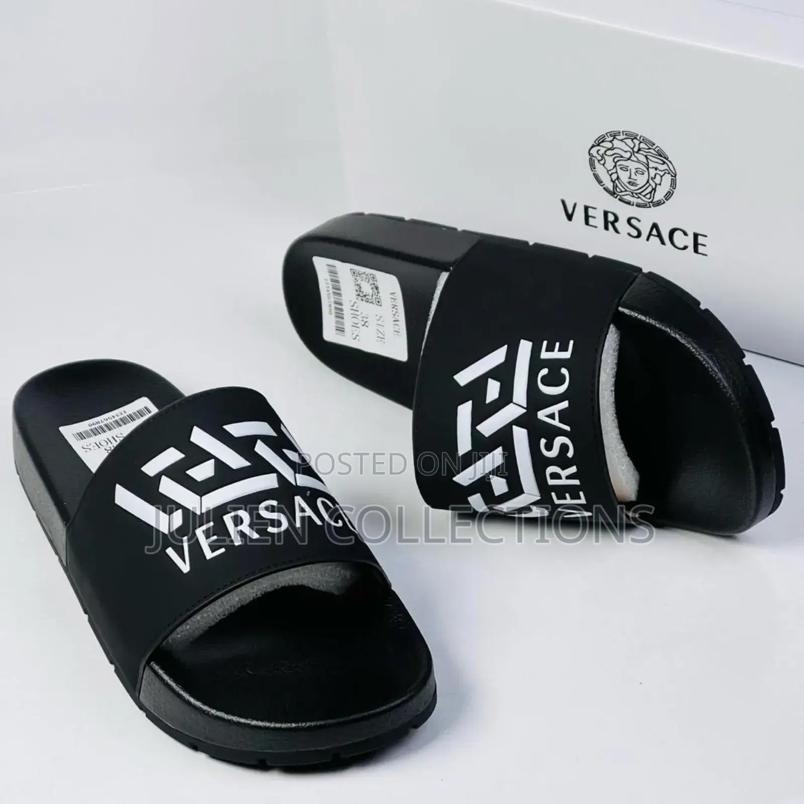 Versace Slide Black and White