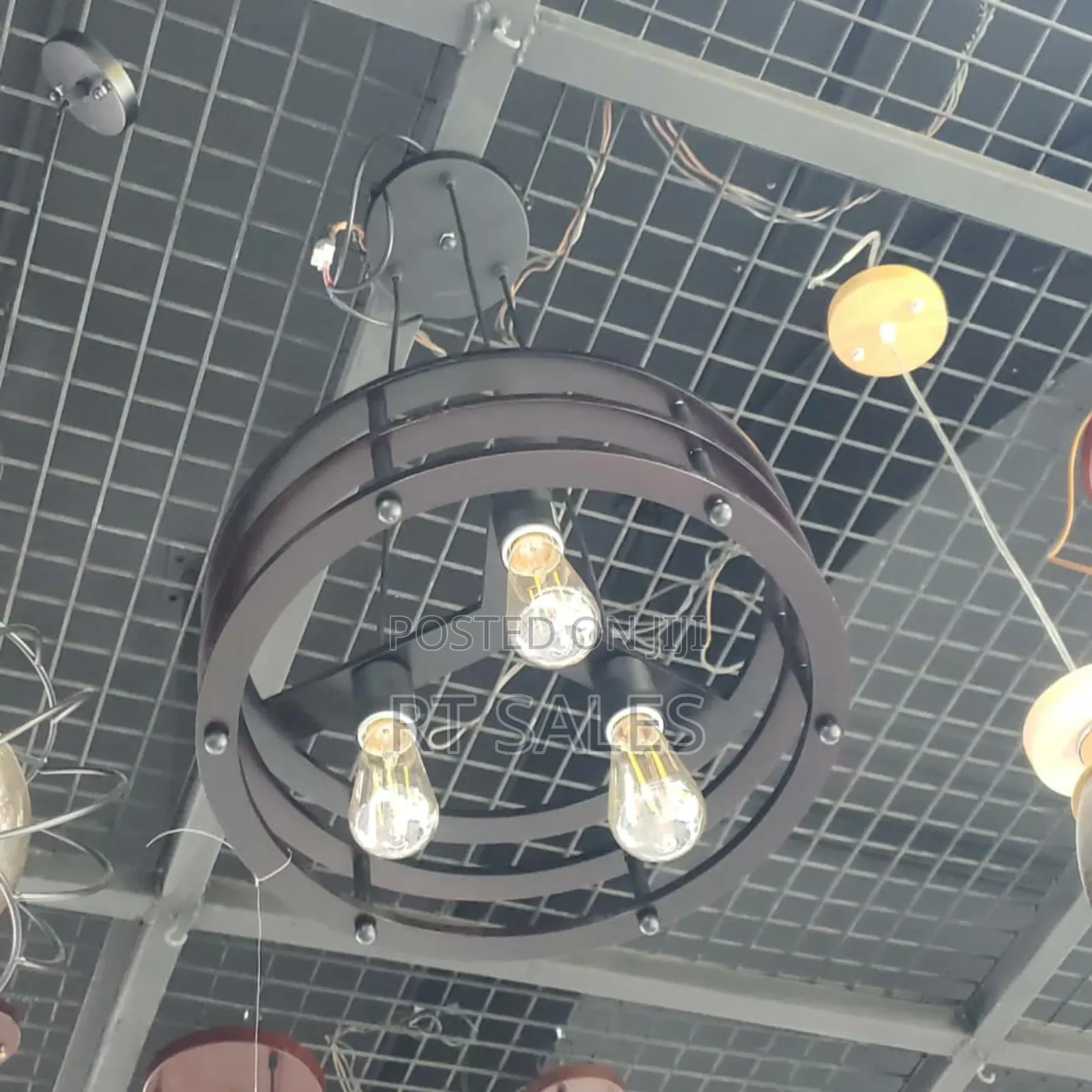 Wooden Round Dropping Ceiling Pendant Light
