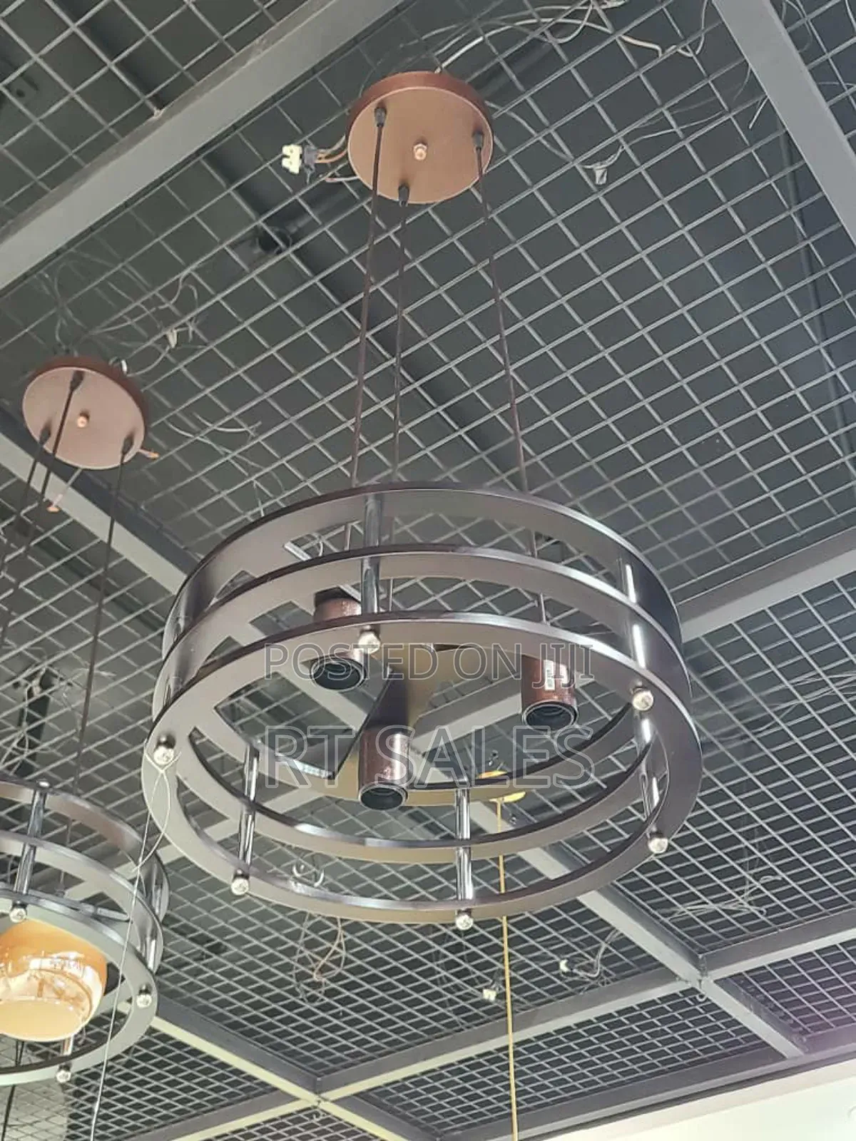 Wooden Round Dropping Ceiling Pendant Light
