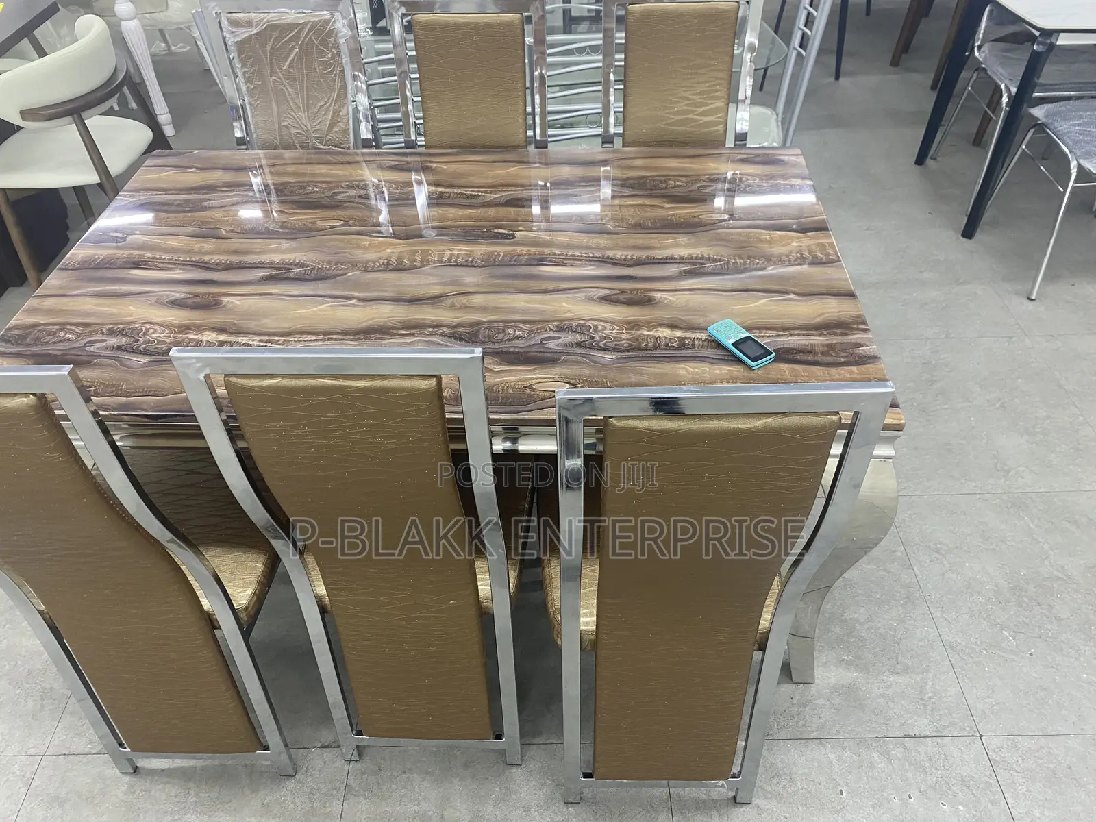 Marble Dining Set With 6chairs