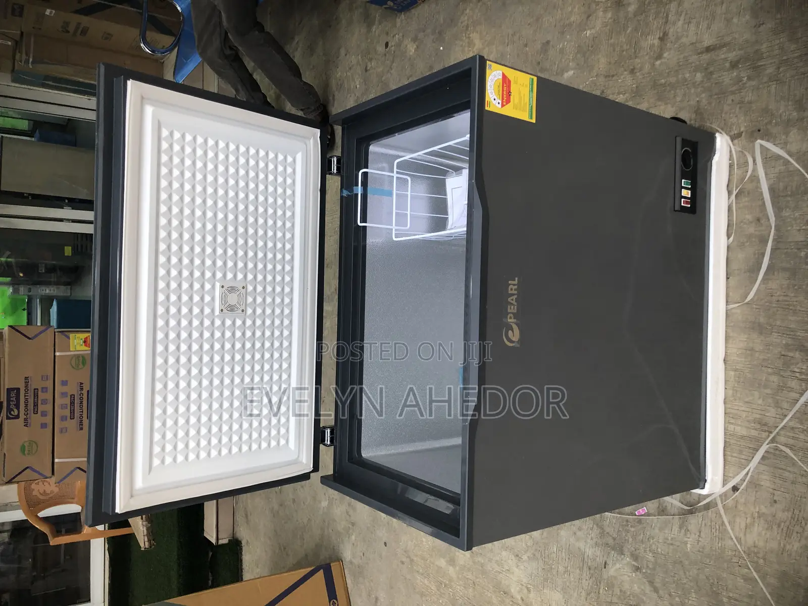 Glass Top Pearl Chest Freezer 188 Liters Available as Seen