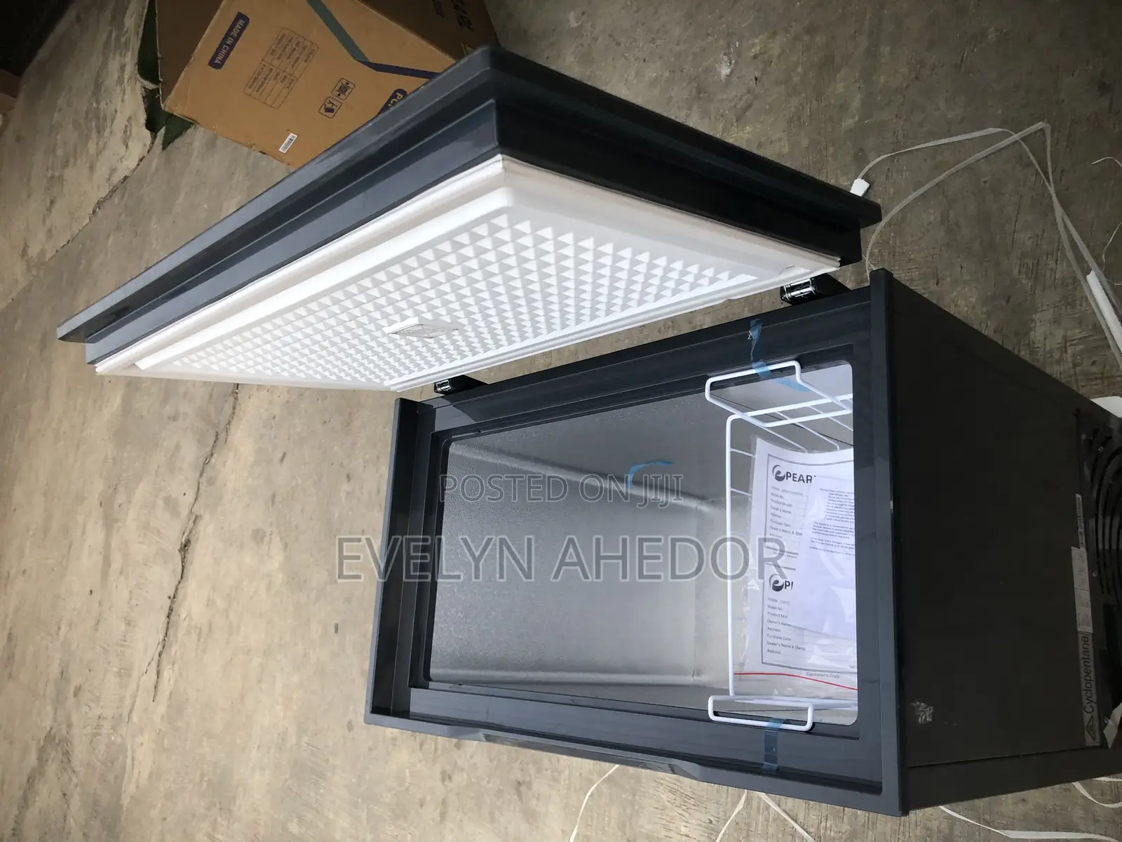 Glass Top Pearl Chest Freezer 188 Liters Available as Seen