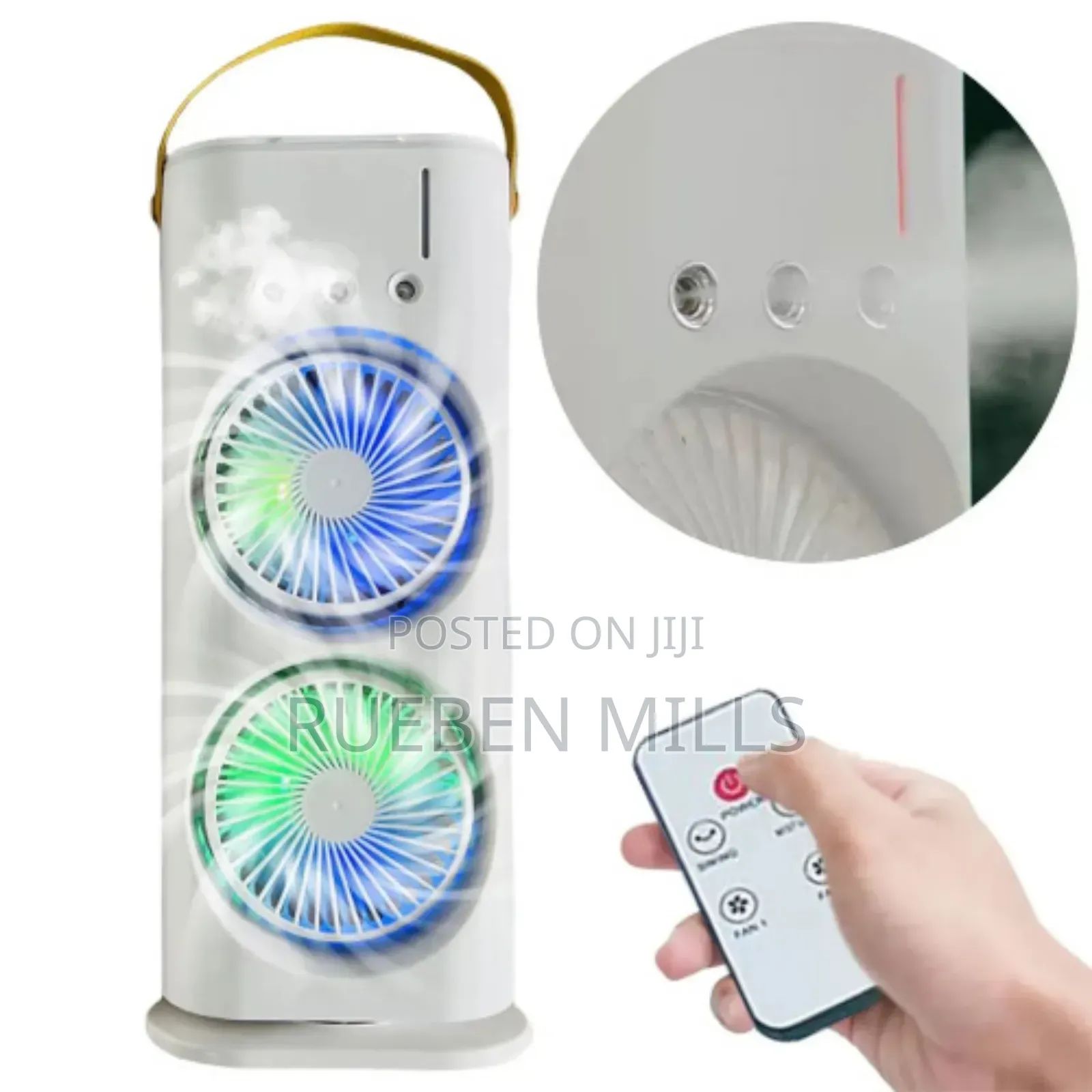 Double-End Evaporative Air Cooler Fan Rechargeable Cooling