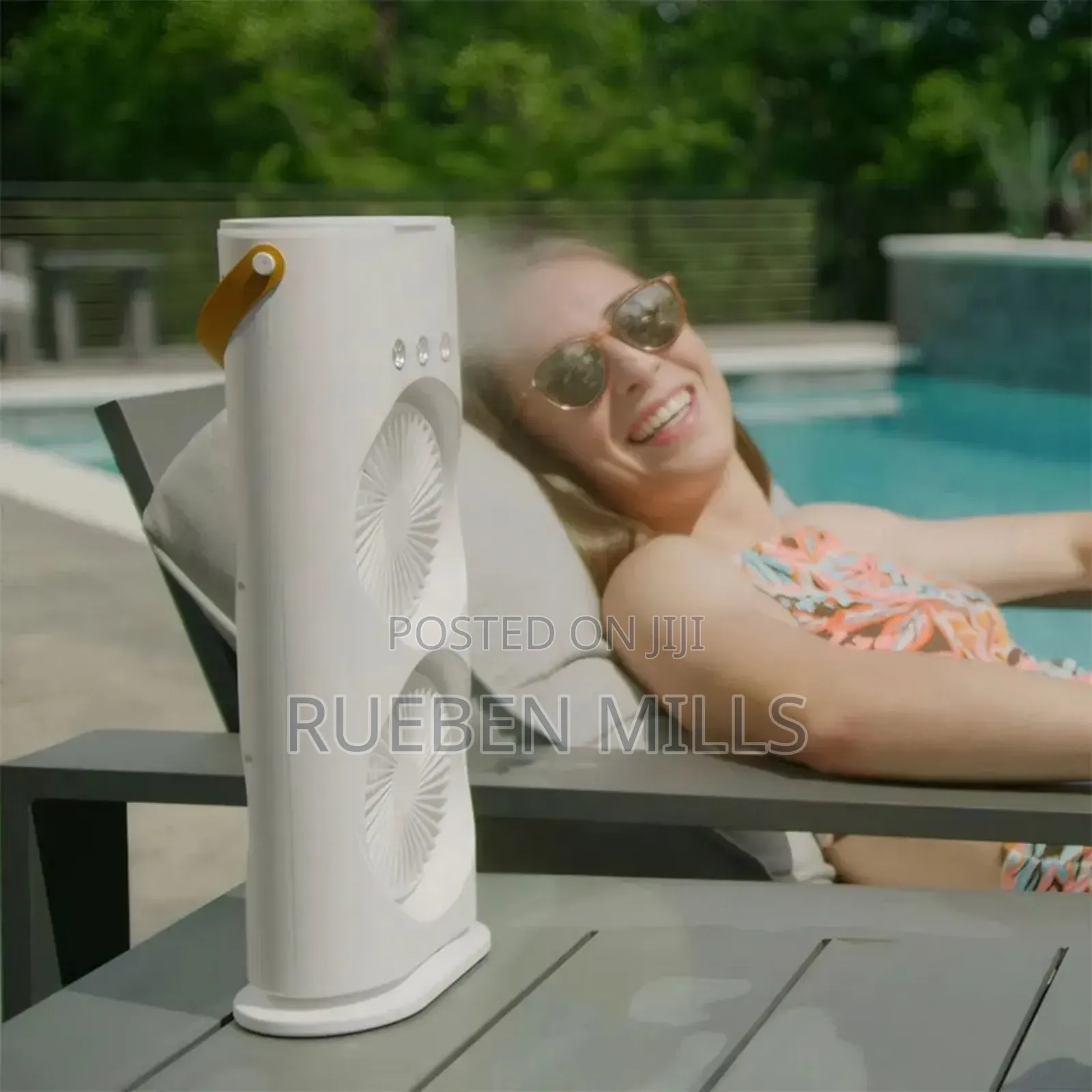 Multifunctional Double Headed Rechargeable Cooling Fan