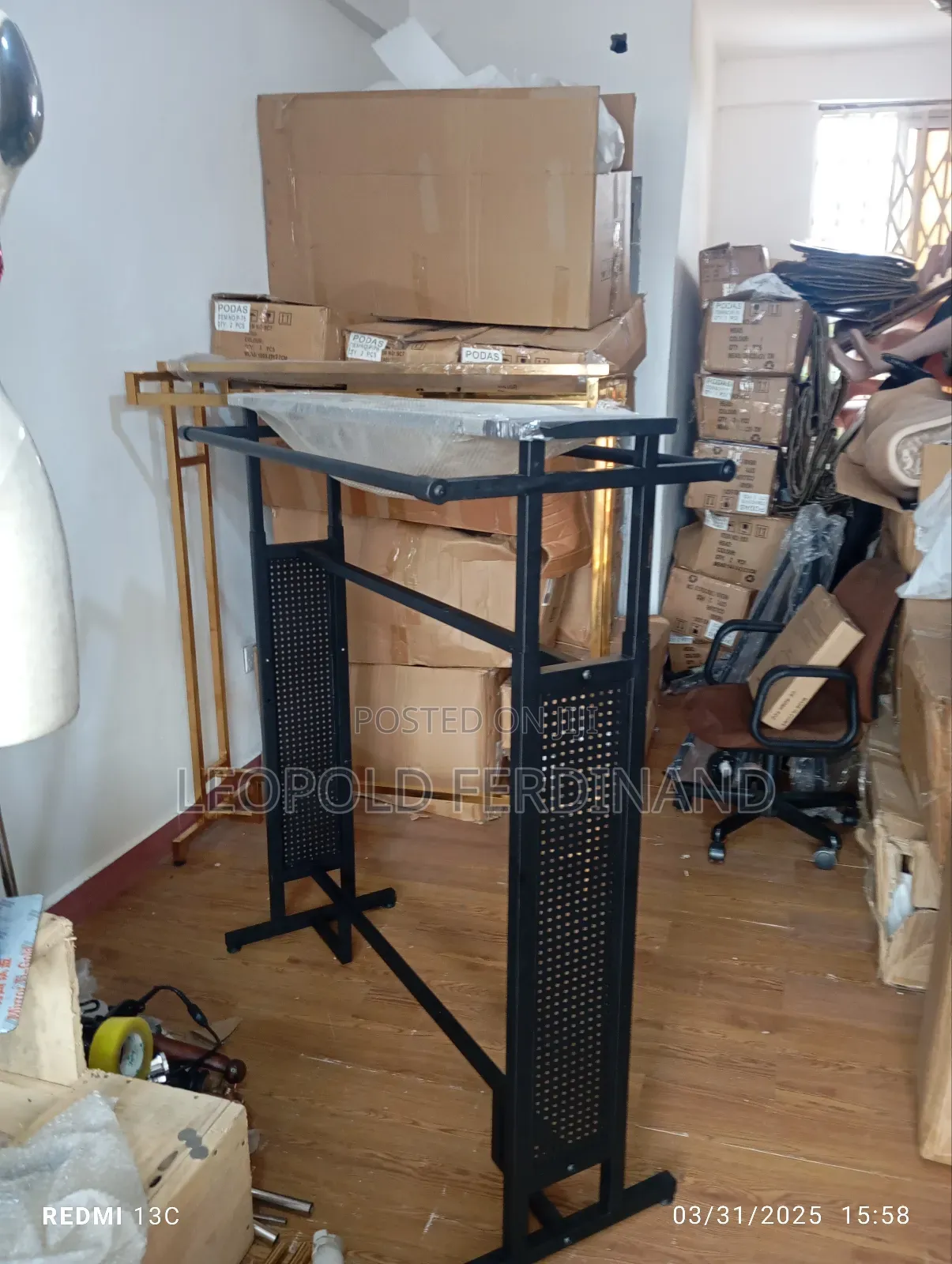 Adjustable Black Clothing Rack