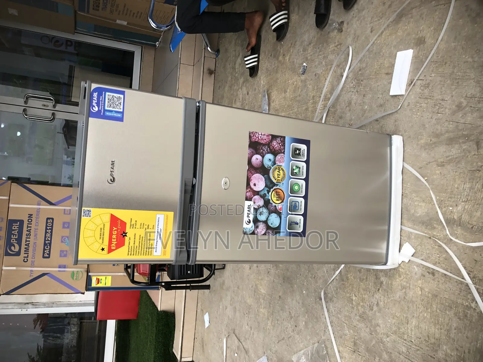 Fast Freezing Pearl Double Door Fridge 95 Liters Available