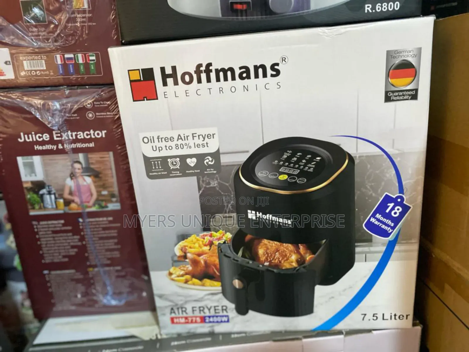 Oil Free Hoffmans 7.5l Airfryer 2400w