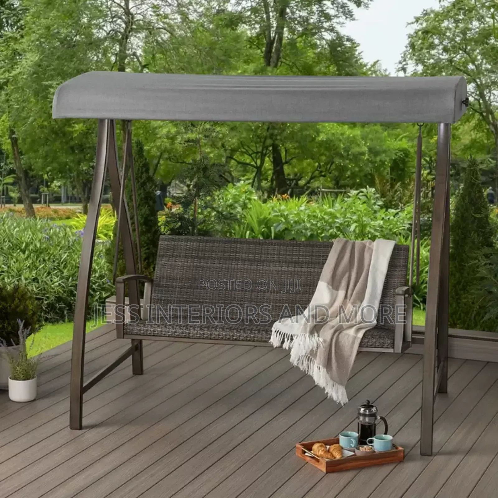 3-Seater Patio Swing With Canopy