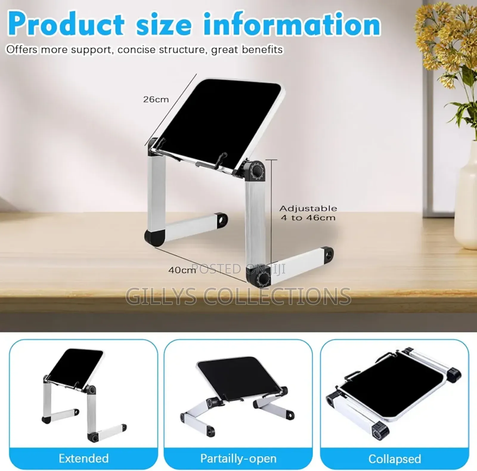 Multifunctional Laptop and Book Stand
