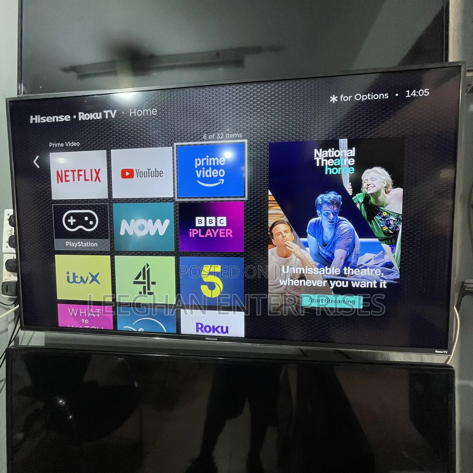55”Hisense Roku Smart Uhd Tv (Uk Model)