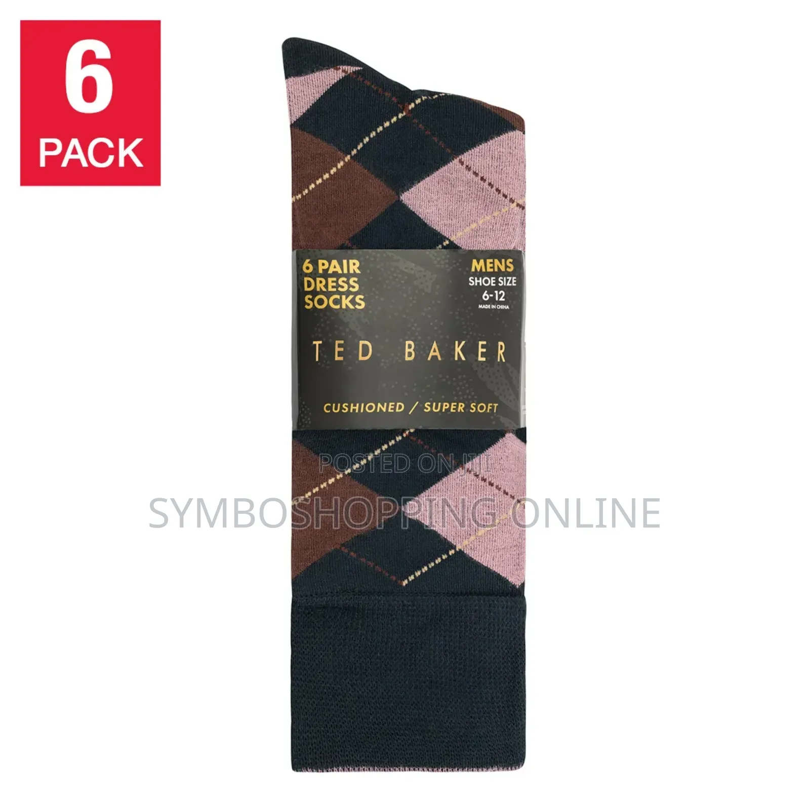 Ted Baker Men Dress Sock, 6-Pair
