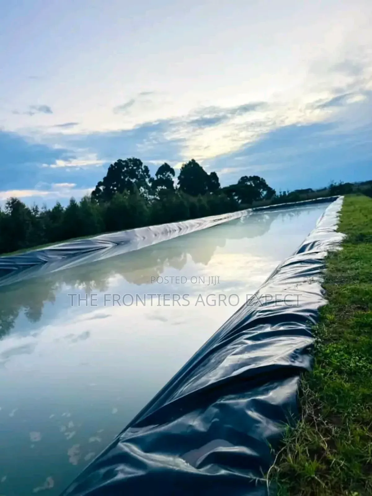 Earthen Pond and Water Reservoir With Hdpe Liner