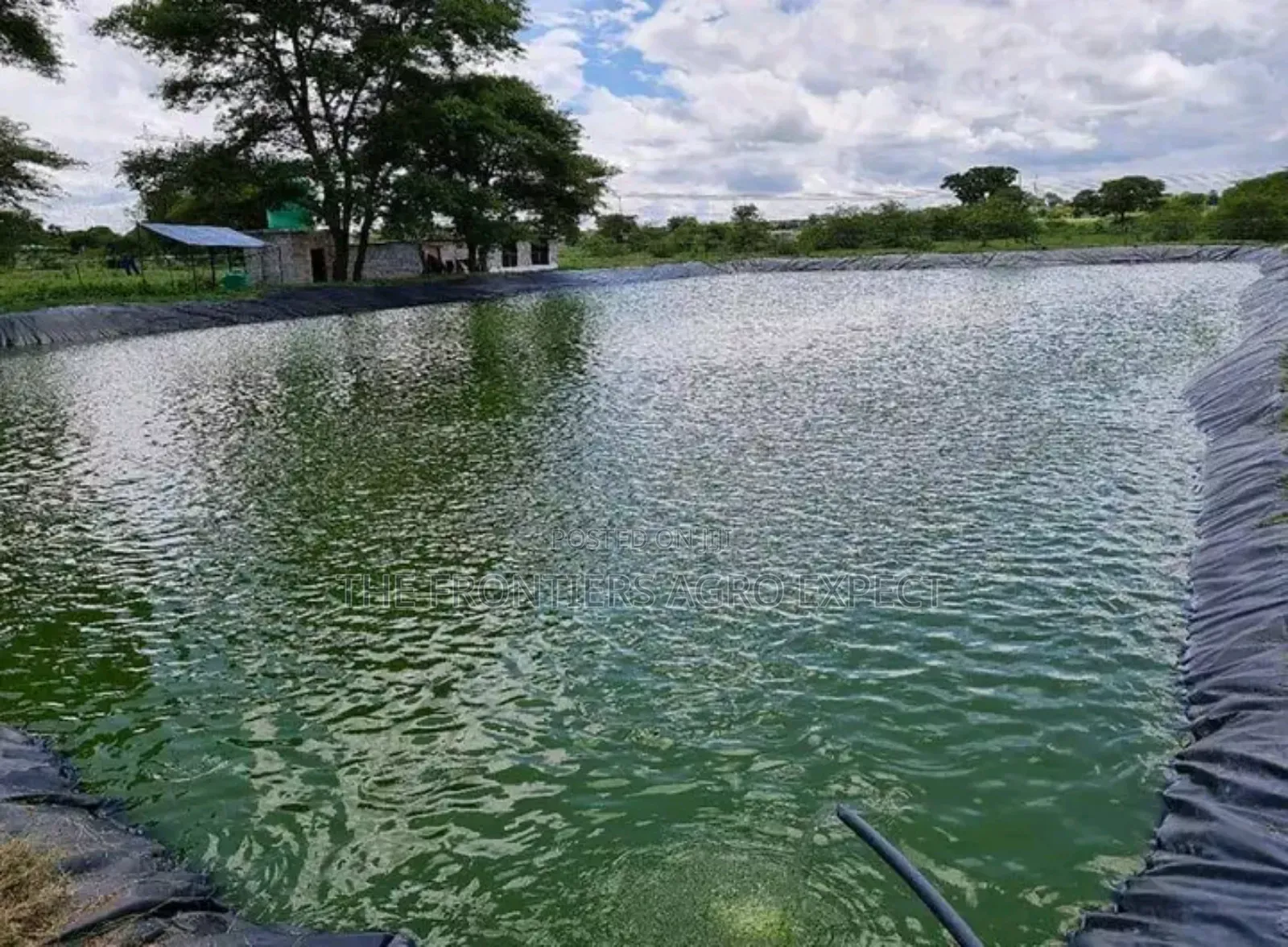 Earthen Pond and Water Reservoir With Hdpe Liner