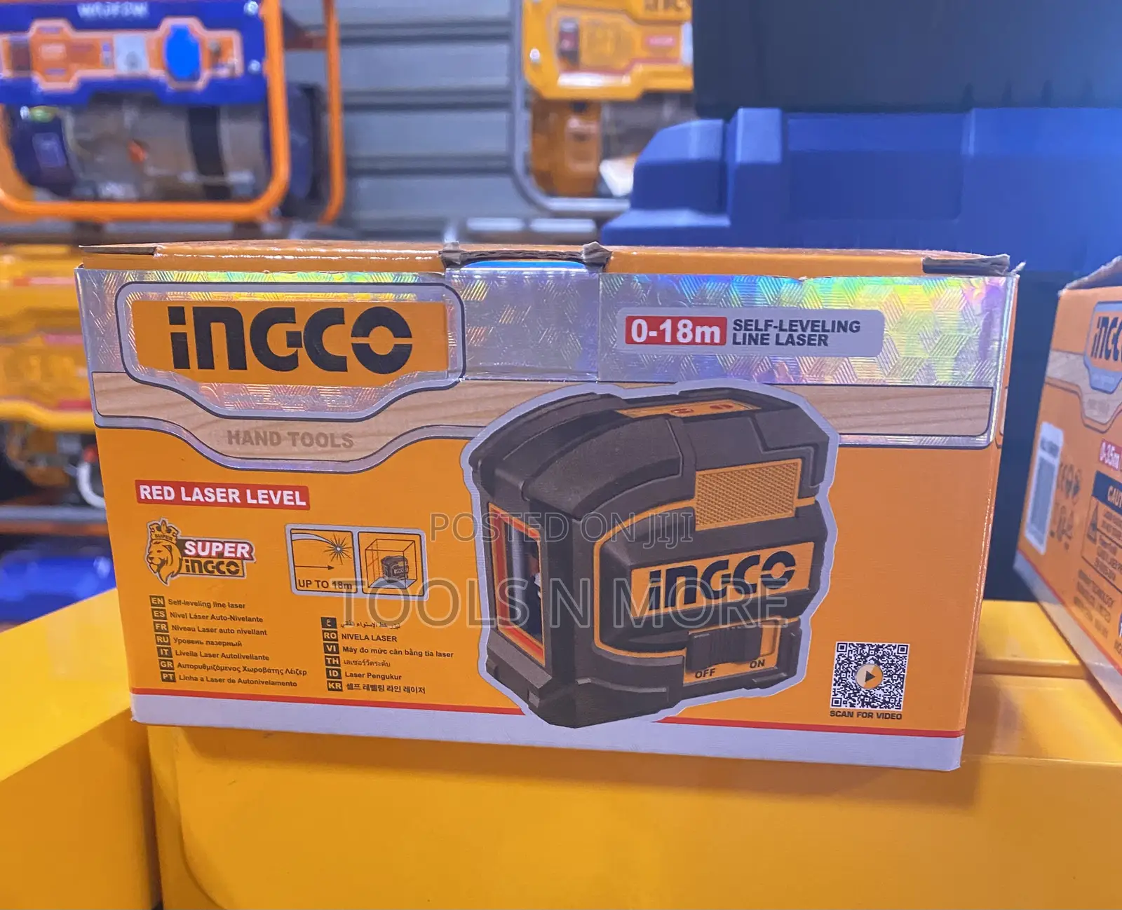 Ingco Self Leveling Line Laser 0-18m (Red Lines)