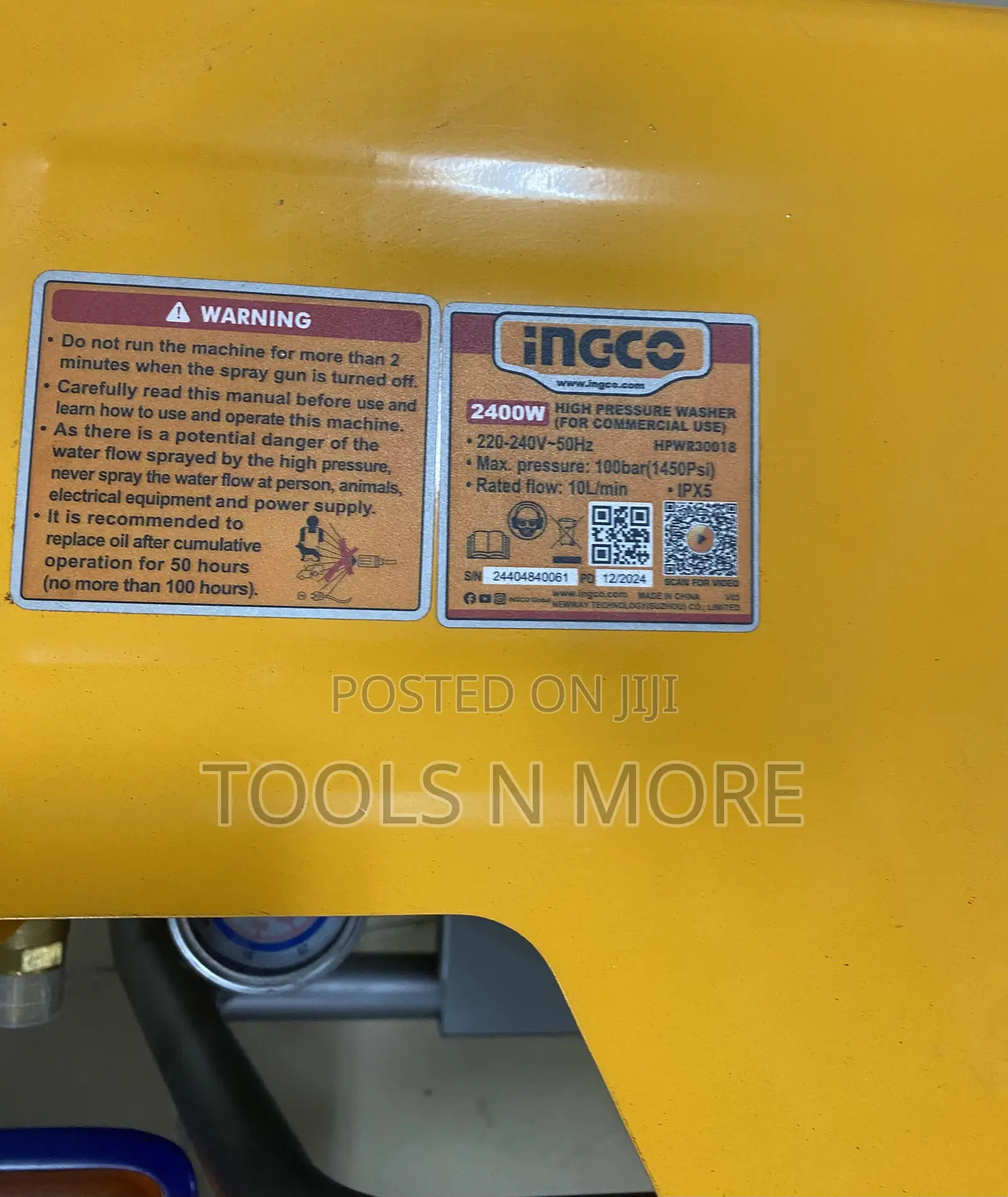 Ingco 2400w High Pressure Washer (For Commercial Use)