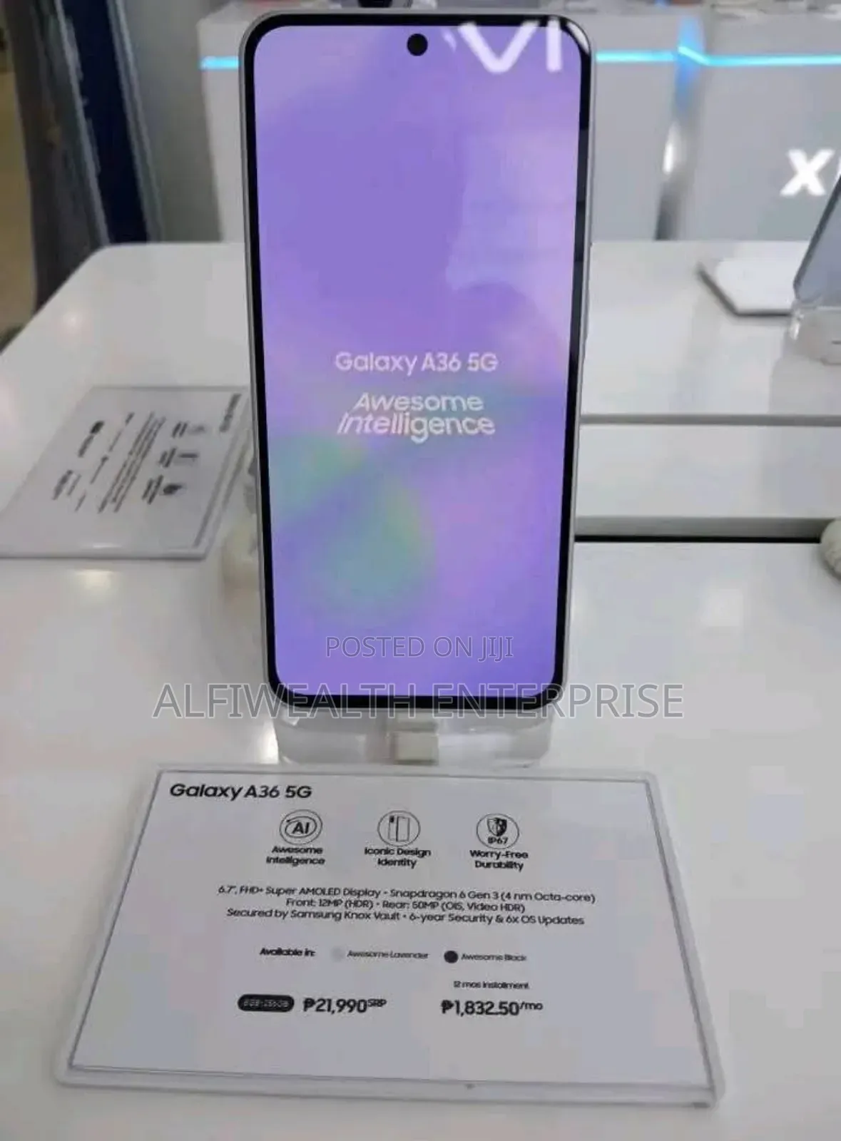 New Samsung Galaxy A36 128 GB Black