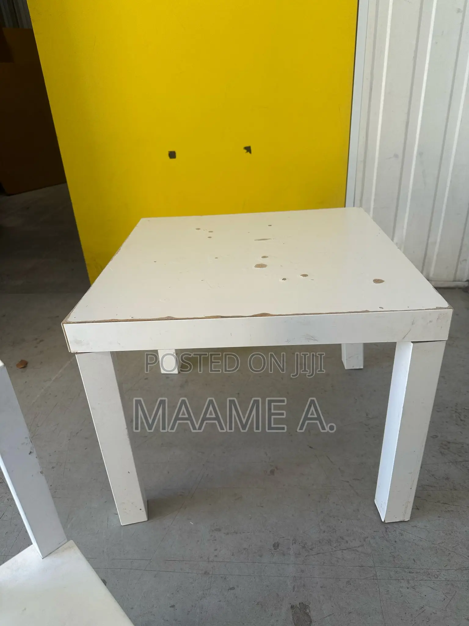 White Children Wooden Table and 2 Chairs