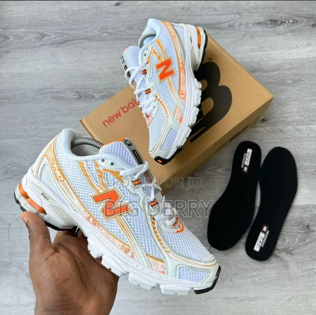New Balance 740 Orange and White