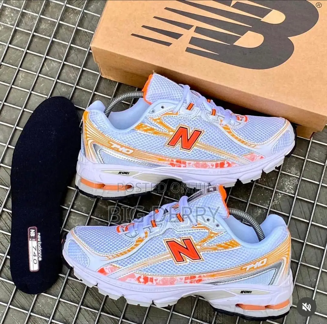 New Balance 740 Orange and White