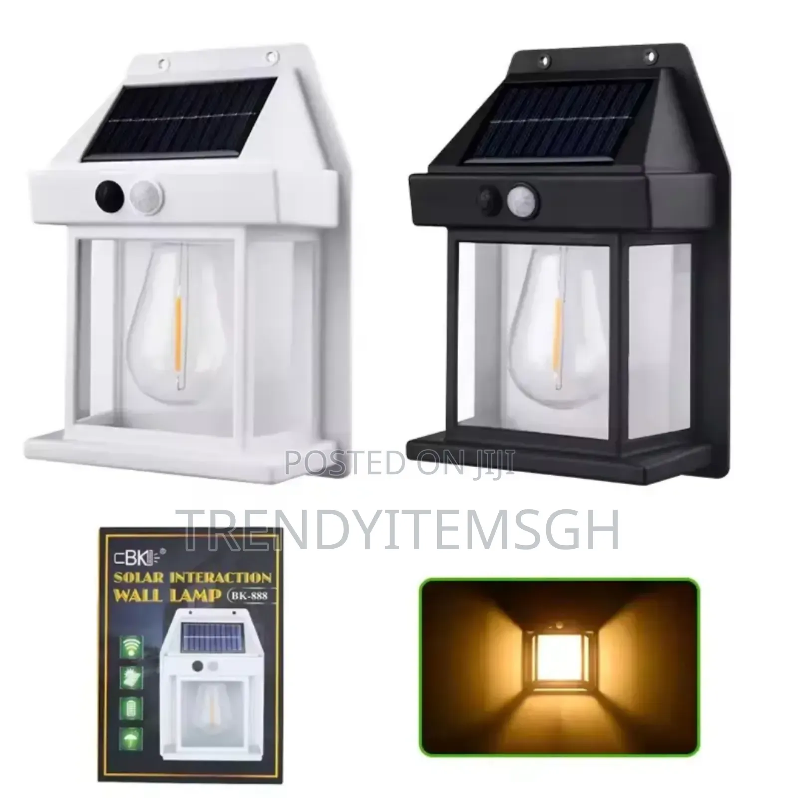 Solar Powered Tungsten Filament Wall Lamp