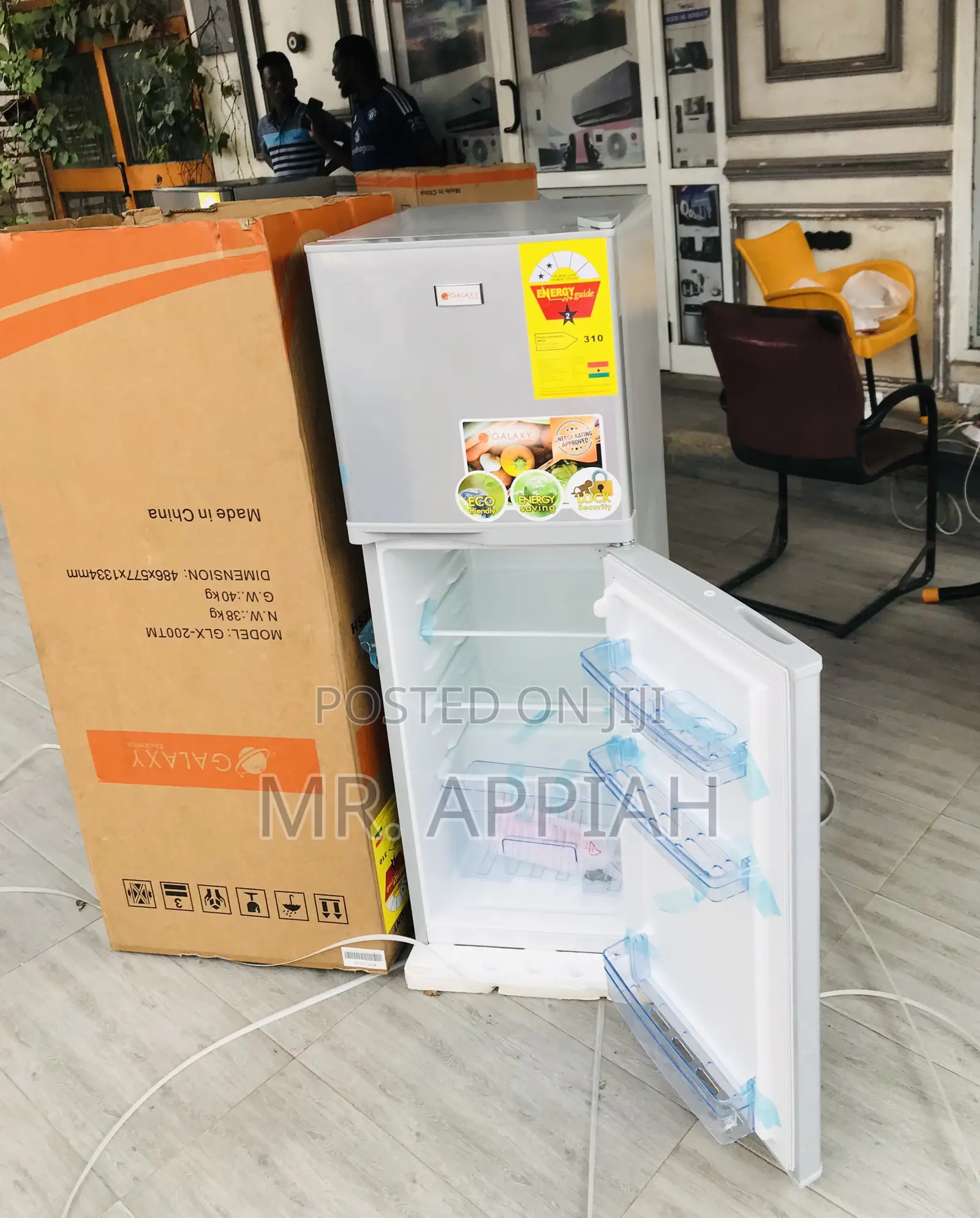 Sealed in Box Galaxy Double Door Electric Fridge(Gray).