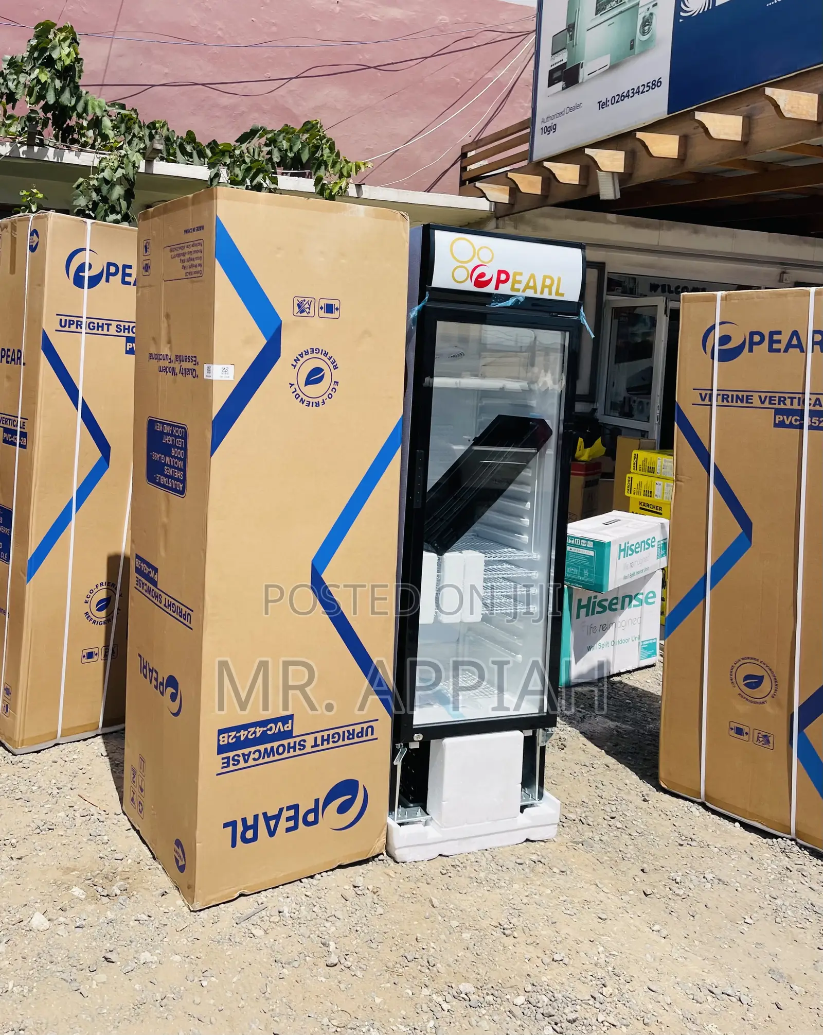 Silent Cooling Pearl PVC 424 Single Door Beverage Cooler.