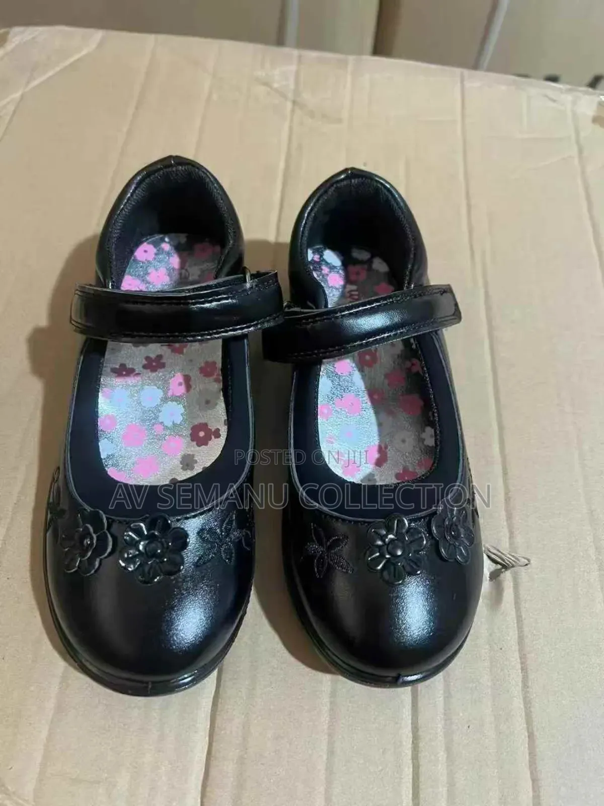 Girls Black School Shoes
